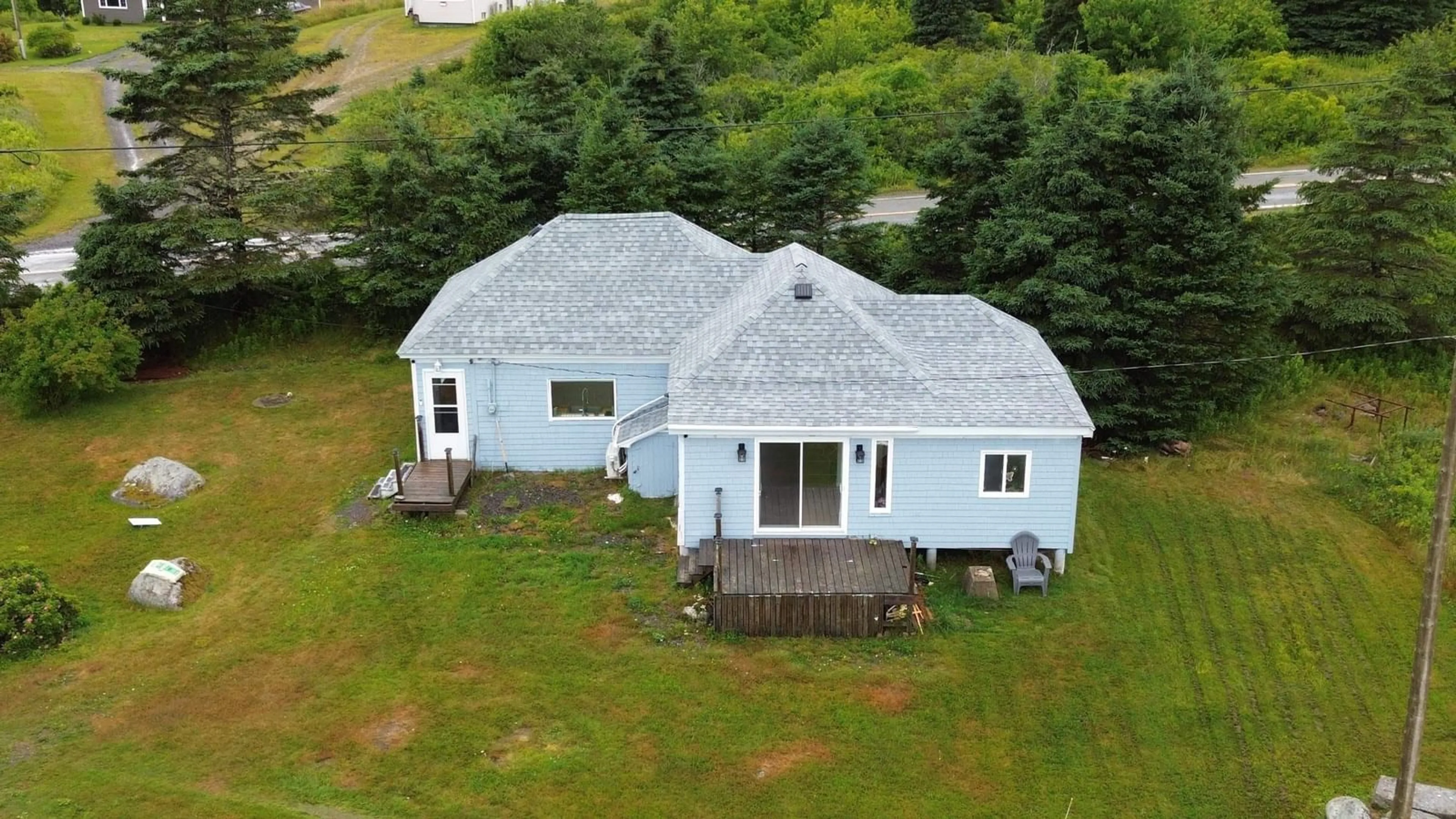 A pic from outside/outdoor area/front of a property/back of a property/a pic from drone, building for 5171 Highway 316, Charlos Cove Nova Scotia B0H 1T0