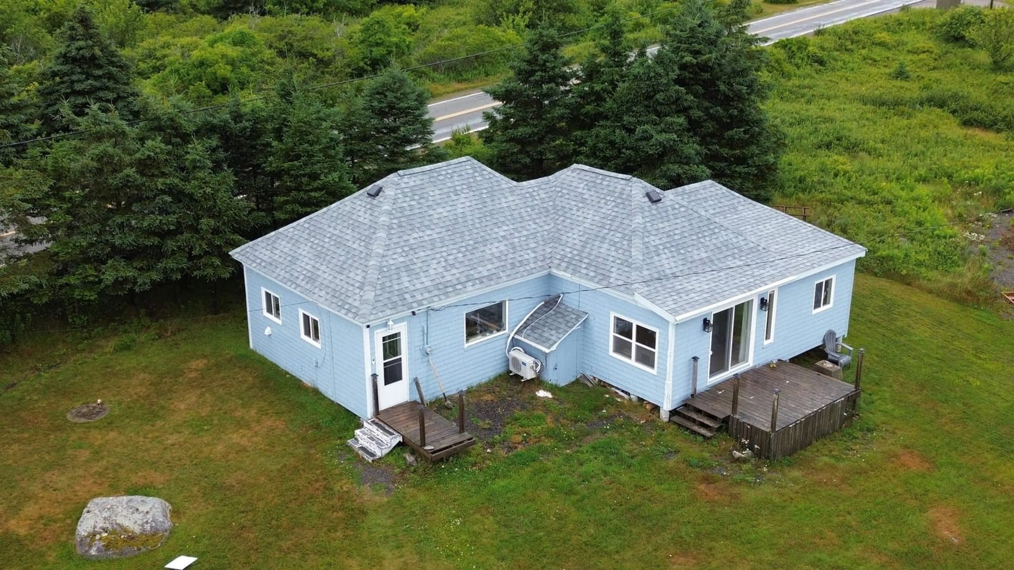 A pic from outside/outdoor area/front of a property/back of a property/a pic from drone, building for 5171 Highway 316, Charlos Cove Nova Scotia B0H 1T0
