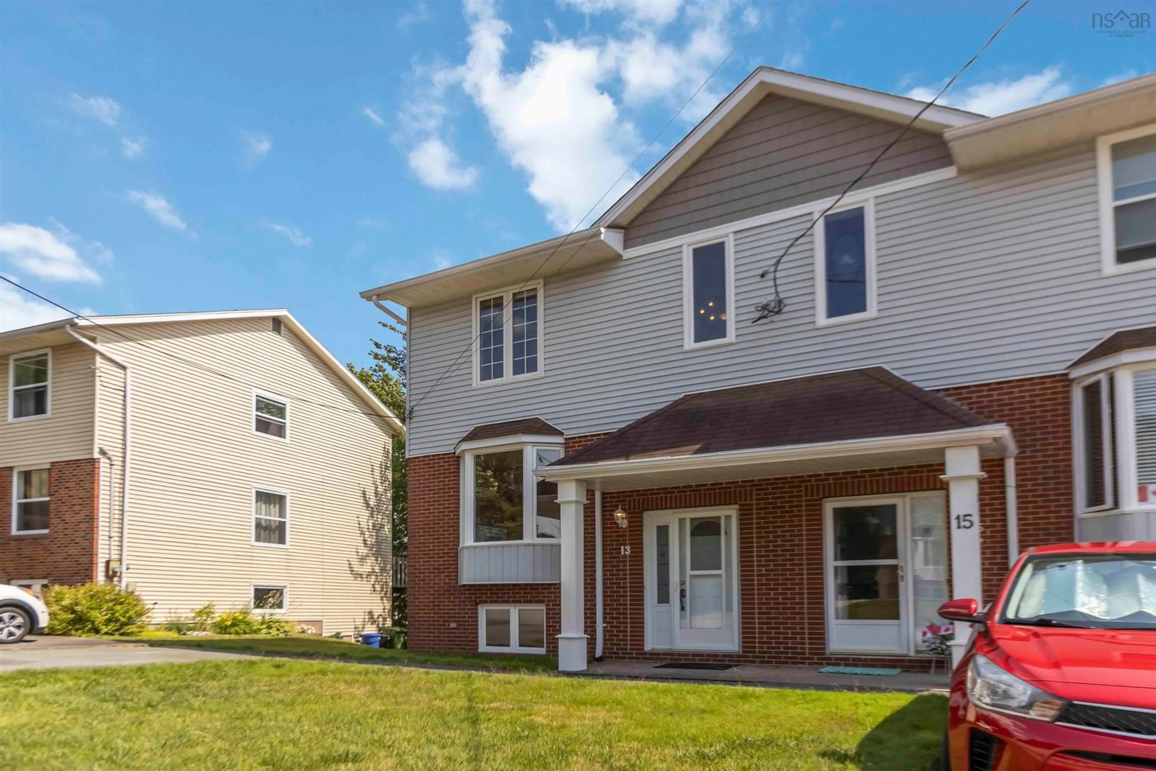 Home with vinyl exterior material, street for 13 Collins Grove, Dartmouth Nova Scotia B2W 4G3