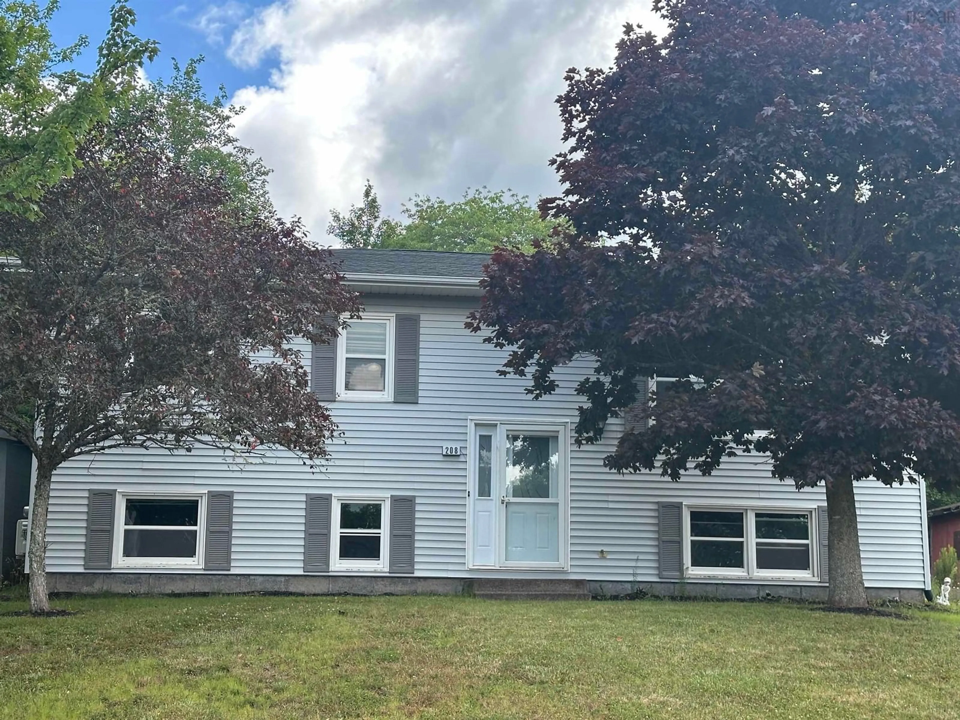 Home with vinyl exterior material, street for 208 Spruce Dr, Salmon River Nova Scotia B2H 6G2
