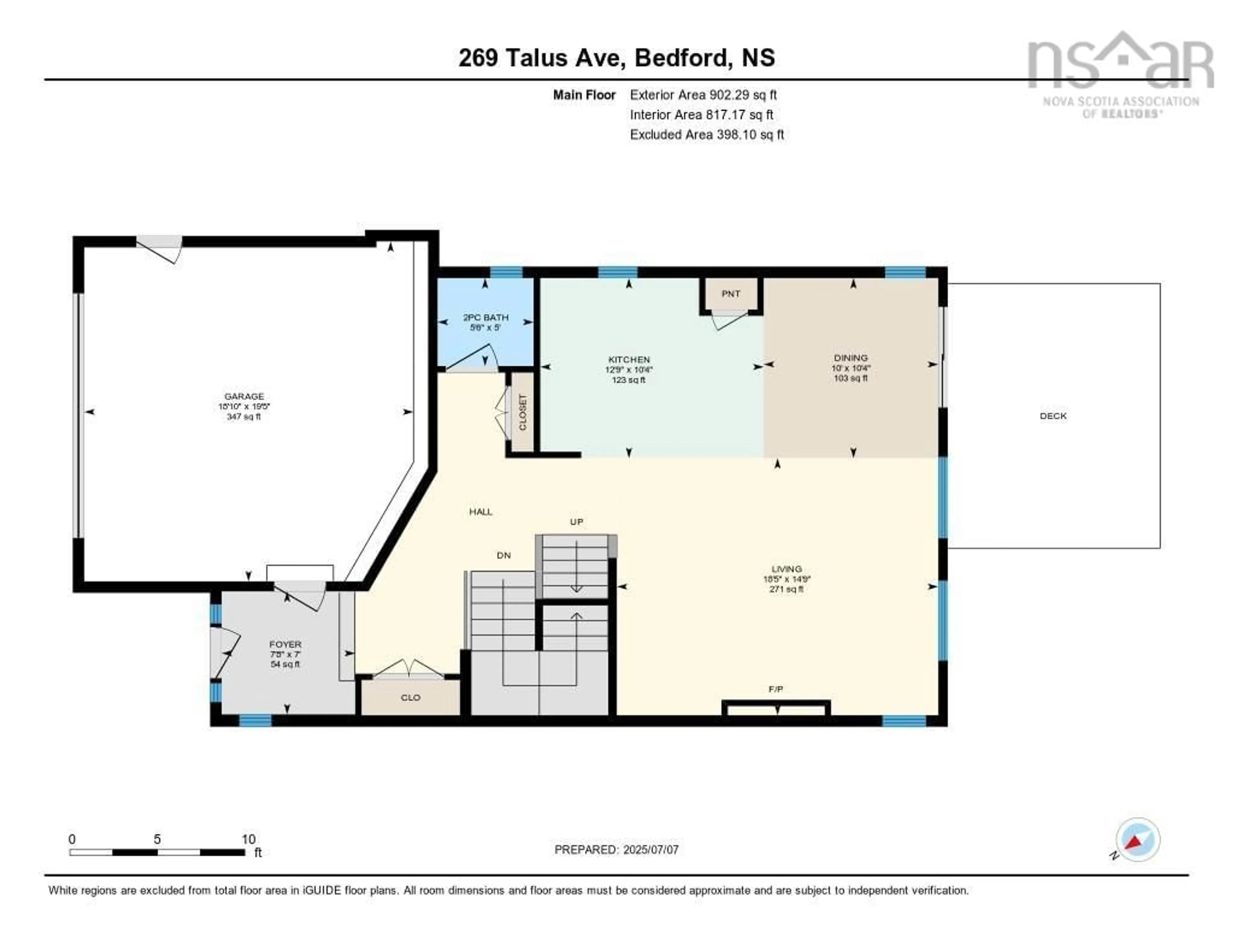 Floor plan for 269 Talus Ave, Bedford Nova Scotia B4B 1T9