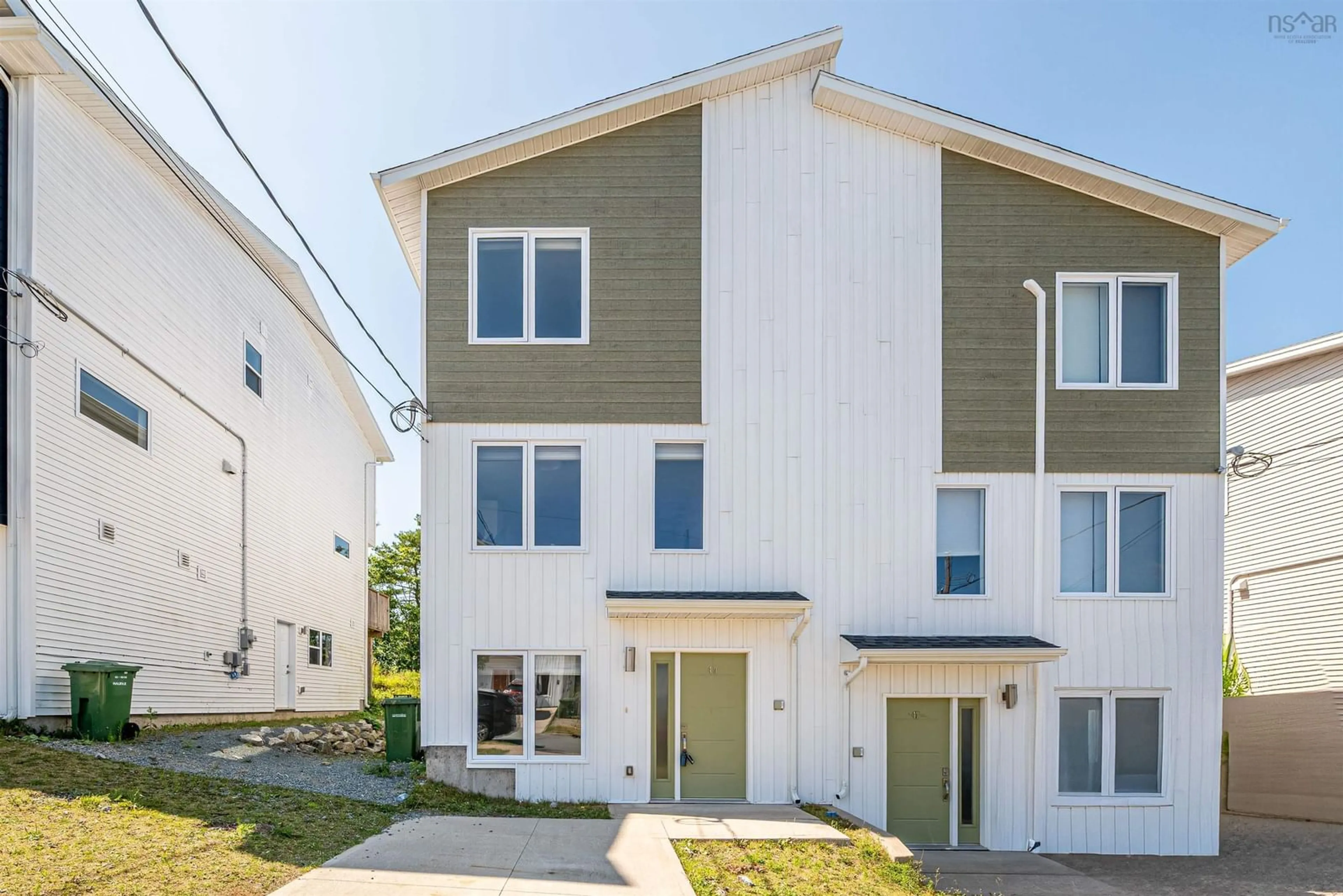 Home with vinyl exterior material, street for 49 Hilden Dr, Spryfield Nova Scotia B3R 0E4