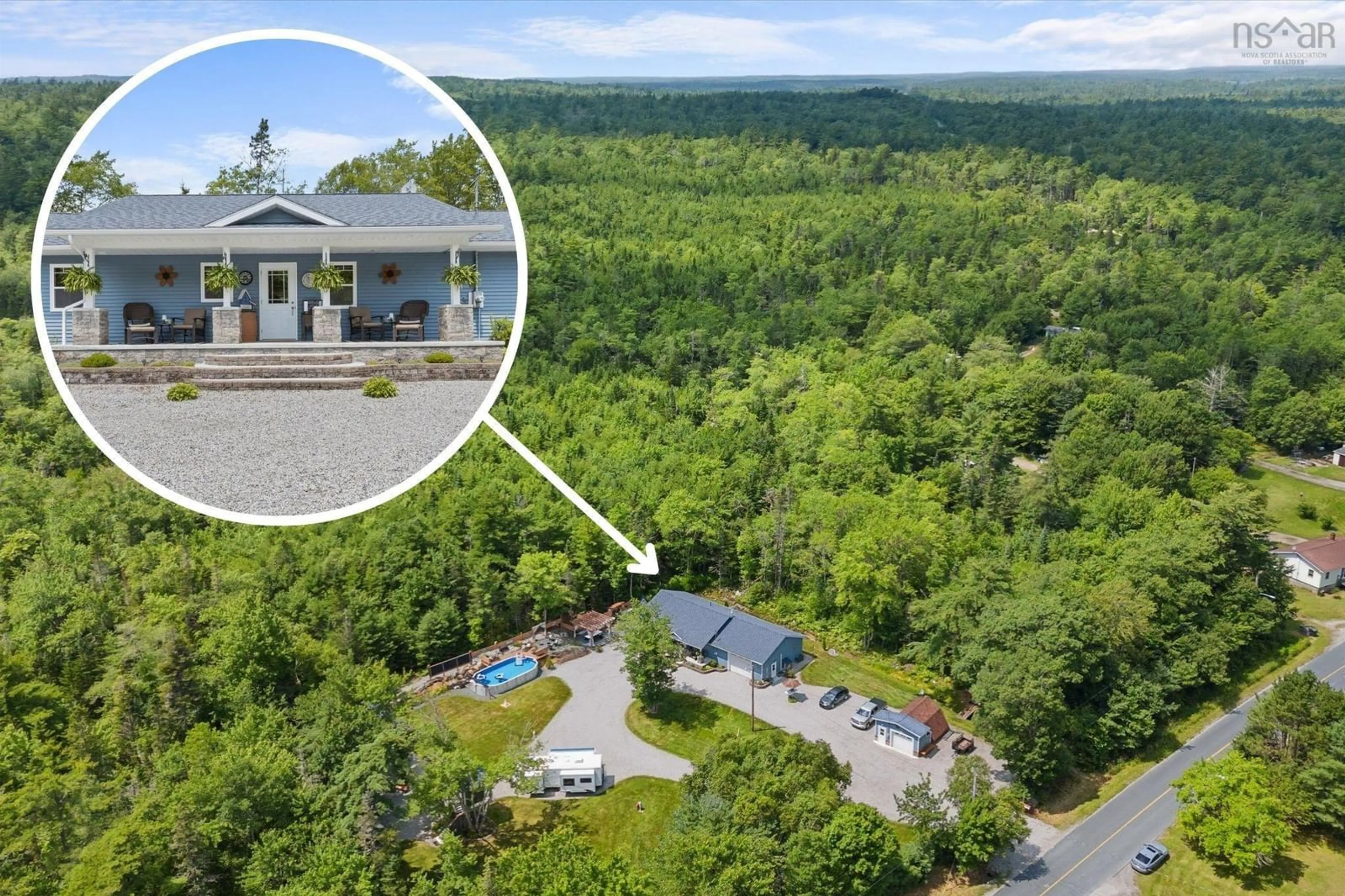 A pic from outside/outdoor area/front of a property/back of a property/a pic from drone, water/lake/river/ocean view for 10568 Upper Clyde Rd, Welshtown Nova Scotia B0T 1W0