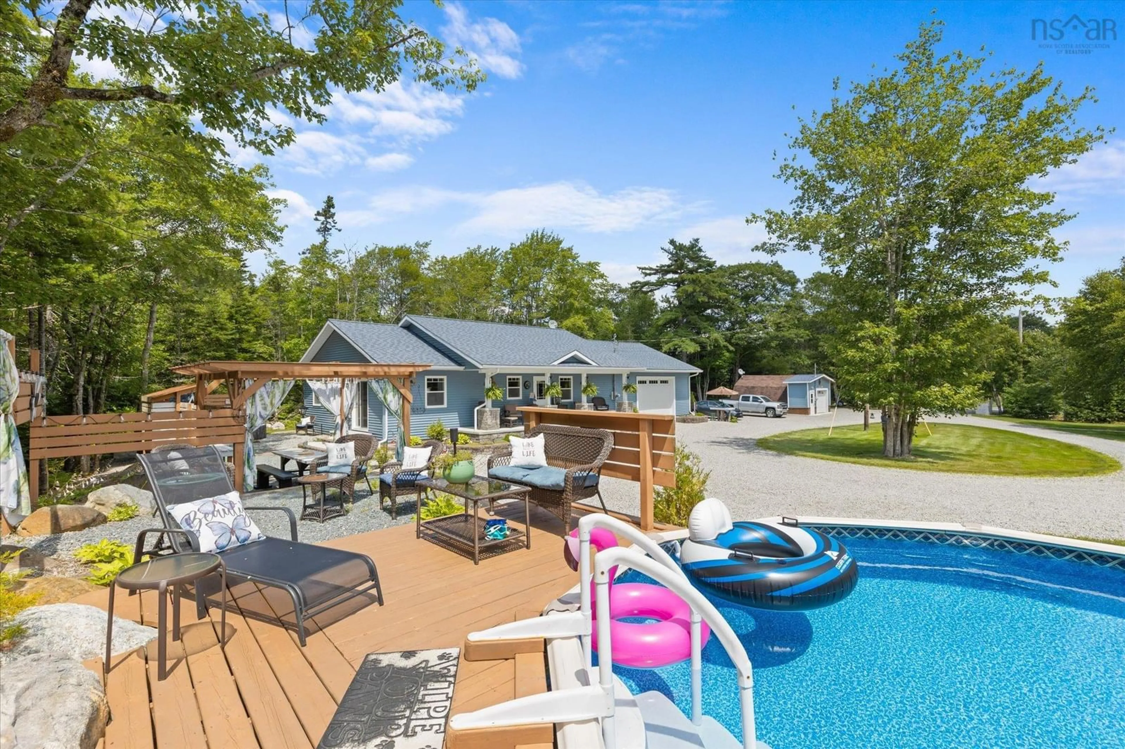 Patio, water/lake/river/ocean view for 10568 Upper Clyde Rd, Welshtown Nova Scotia B0T 1W0