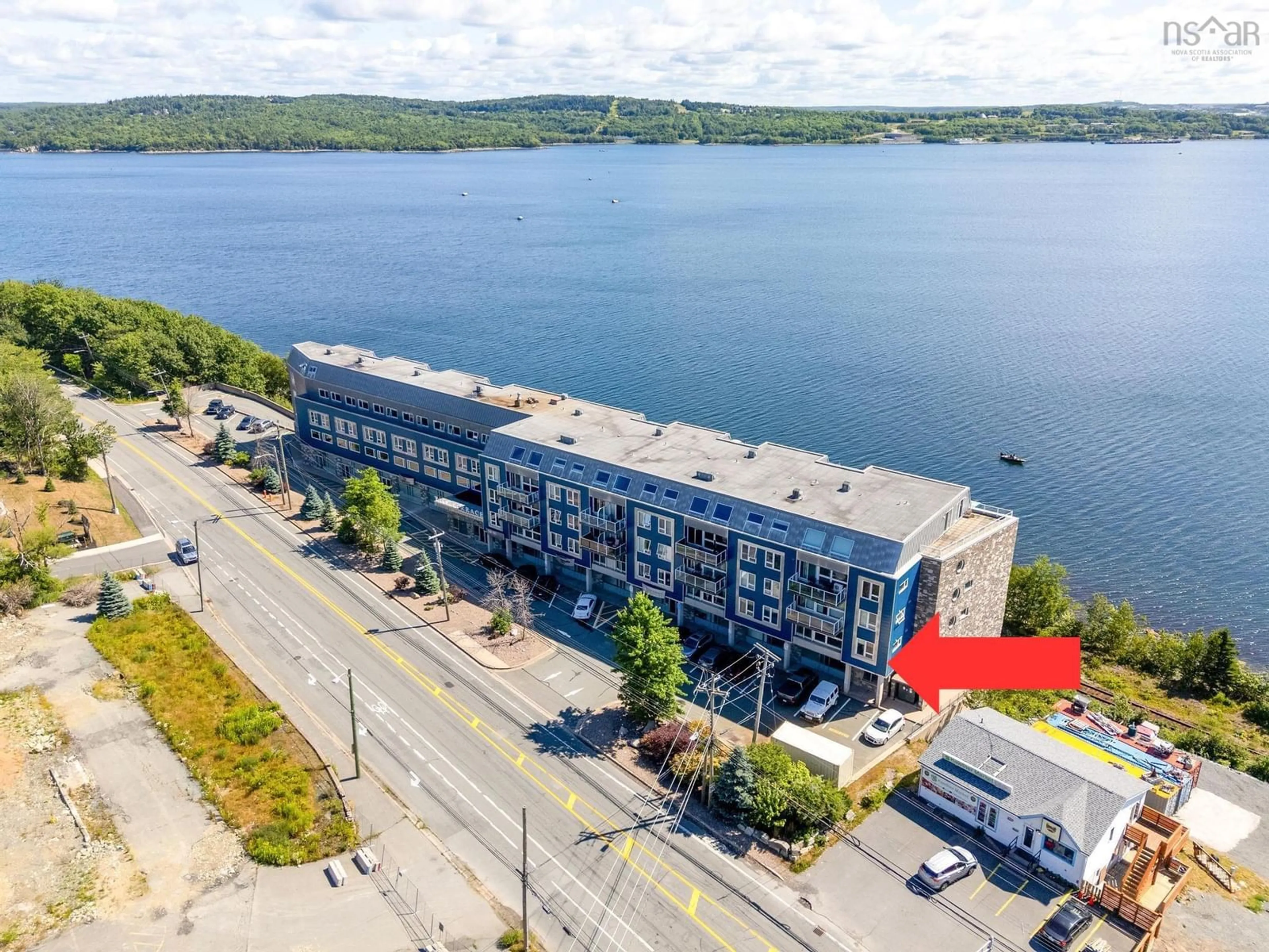 A pic from outside/outdoor area/front of a property/back of a property/a pic from drone, water/lake/river/ocean view for 647 Bedford Hwy #209, Bedford Nova Scotia B3M 0A5