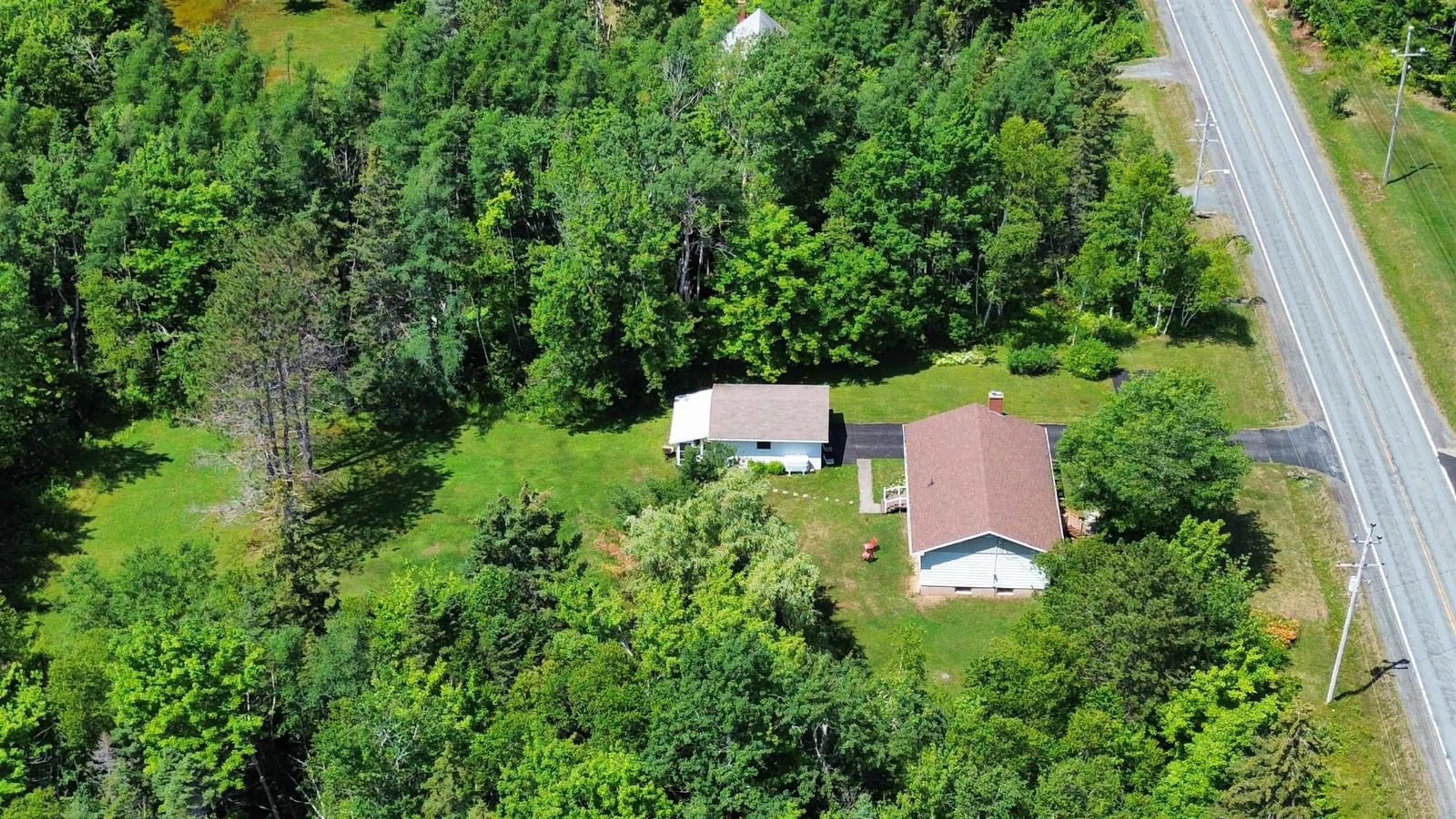 A pic from outside/outdoor area/front of a property/back of a property/a pic from drone, forest/trees view for 1167 Keltic Dr, North West Arm Nova Scotia B2A 4W4