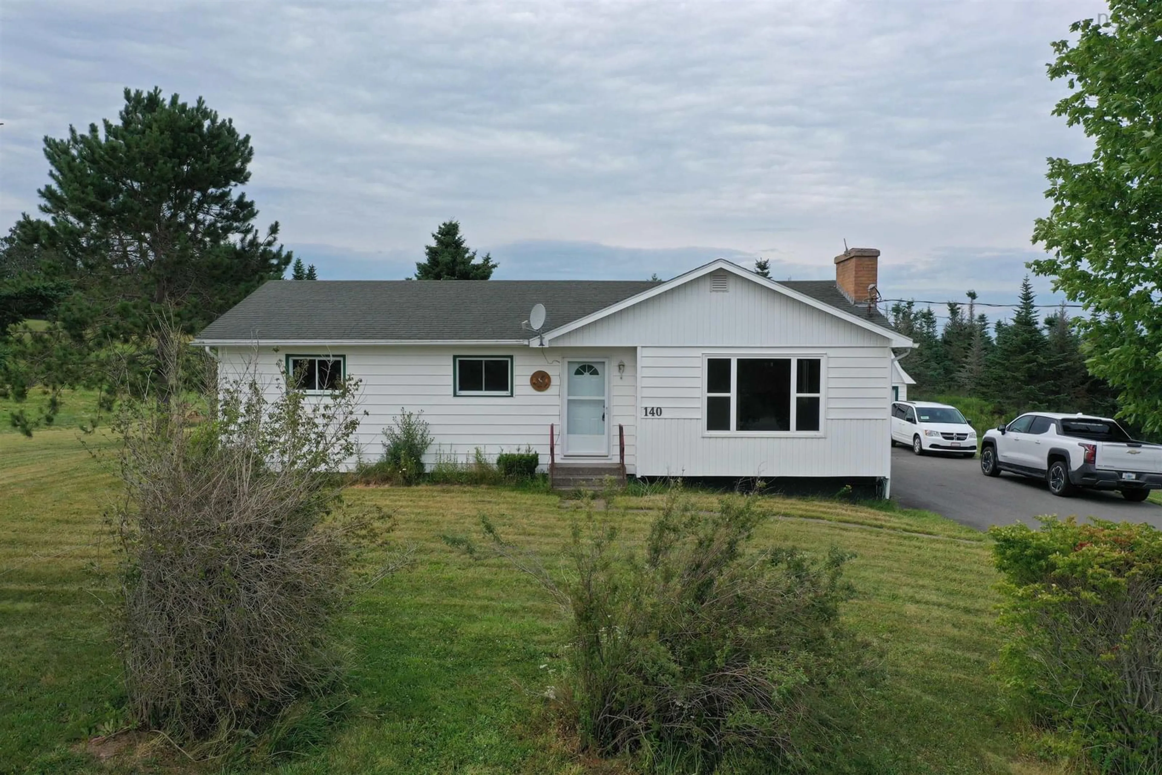 Home with vinyl exterior material, street for 140 Green Hill Rd, Alma Nova Scotia B0K 2A0