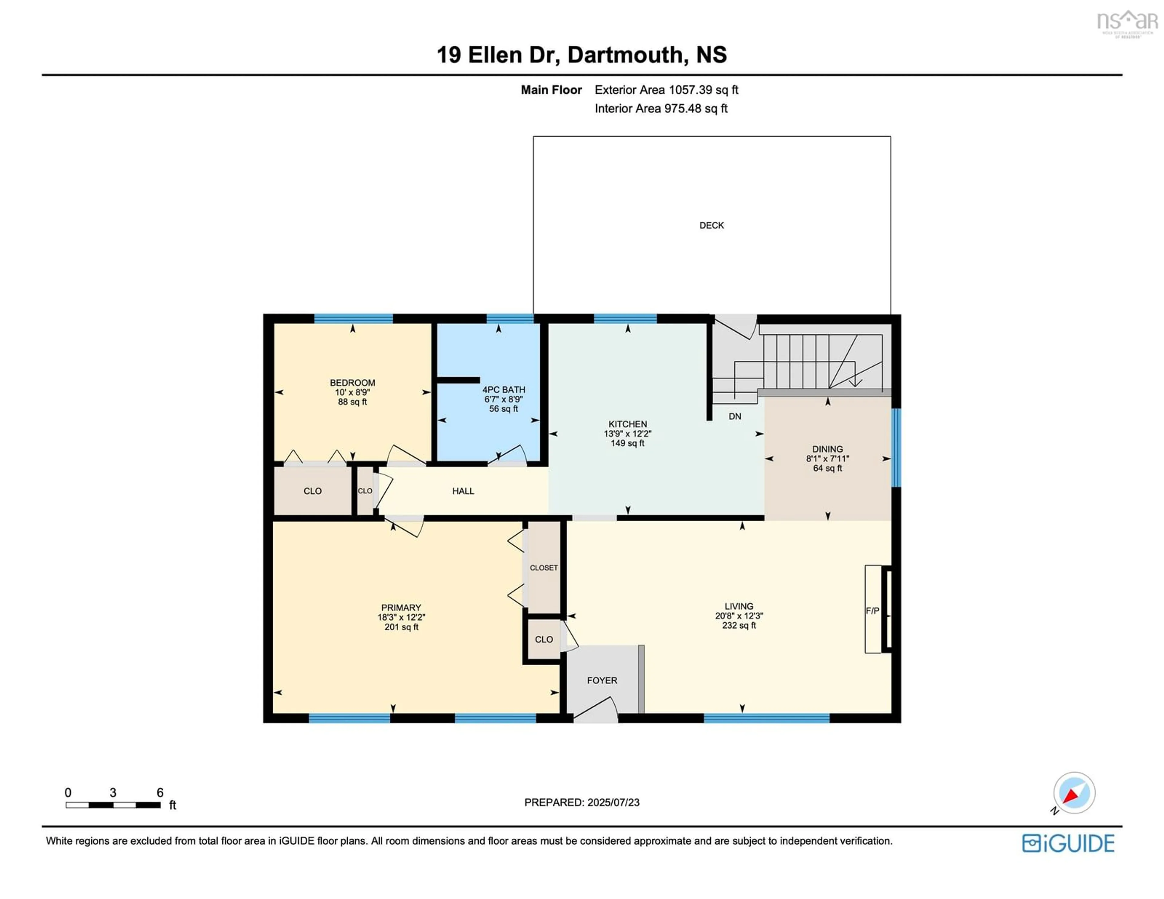 Floor plan for 19 Ellen Dr, Dartmouth Nova Scotia B2W 2J7