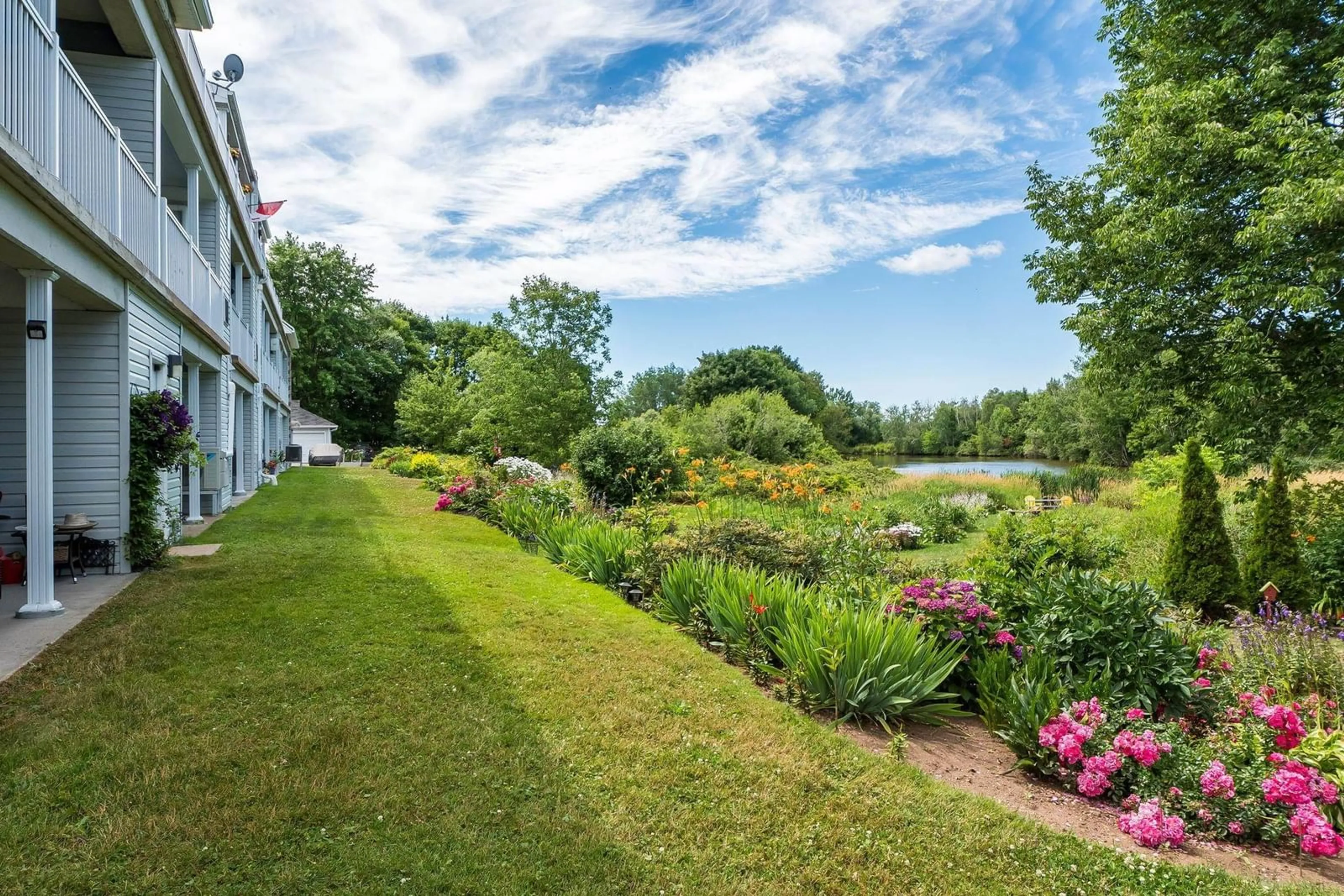 Patio, water/lake/river/ocean view for 42 Bigelow St #103, Wolfville Nova Scotia B4P 0A4