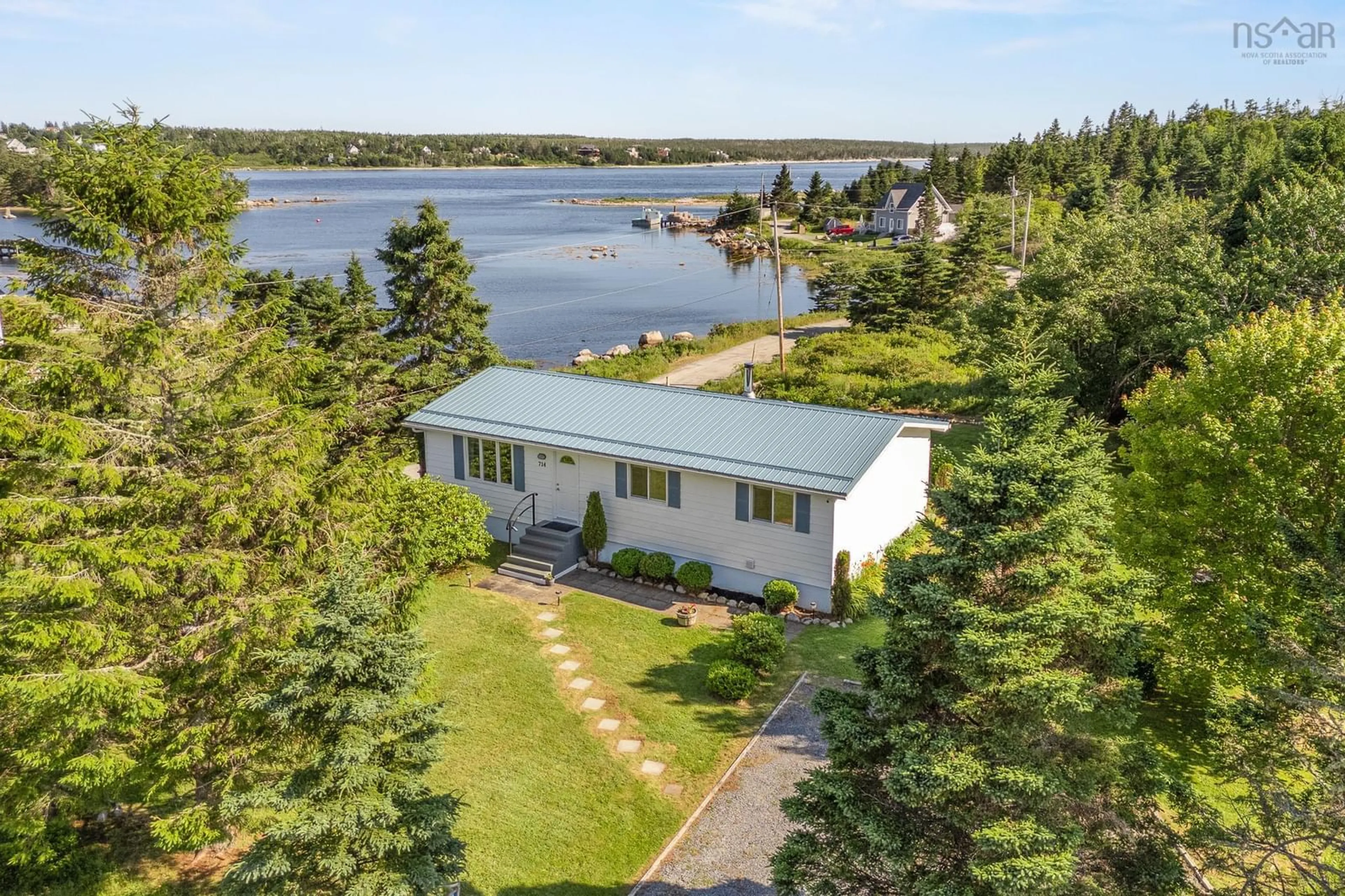 A pic from outside/outdoor area/front of a property/back of a property/a pic from drone, water/lake/river/ocean view for 714 West Pennant Rd, West Pennant Nova Scotia B3V 1M2
