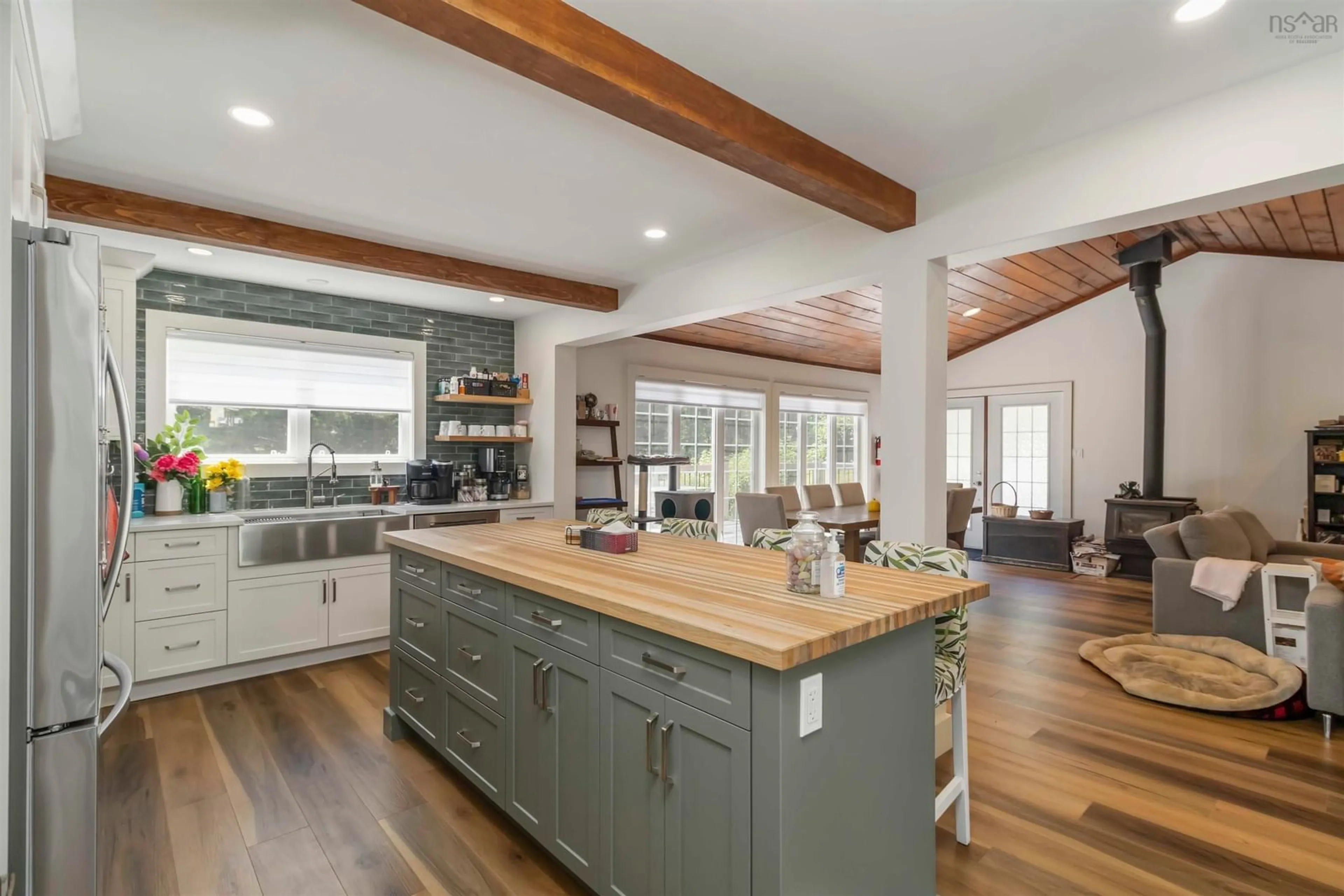Open concept kitchen, unknown for 15 Elizabeth Ave, New Germany Nova Scotia B0R 1E0