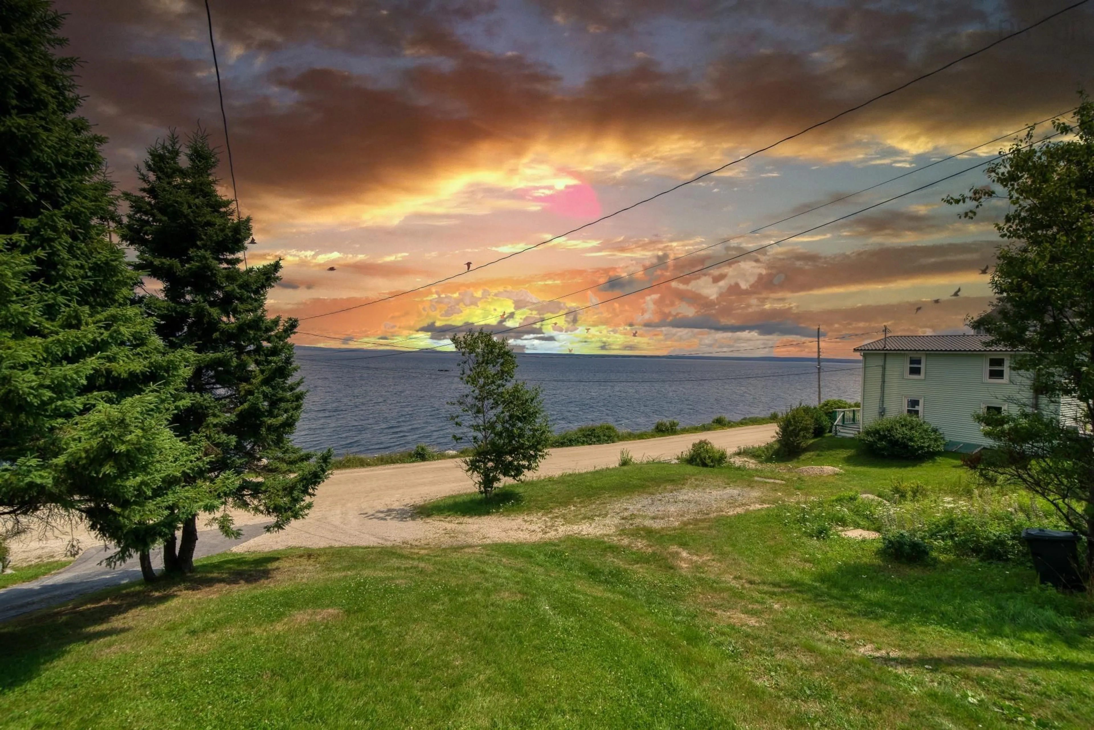 Patio, water/lake/river/ocean view for 462 Mill Cove Shore Road, Birchy Head Nova Scotia B0J 1T0