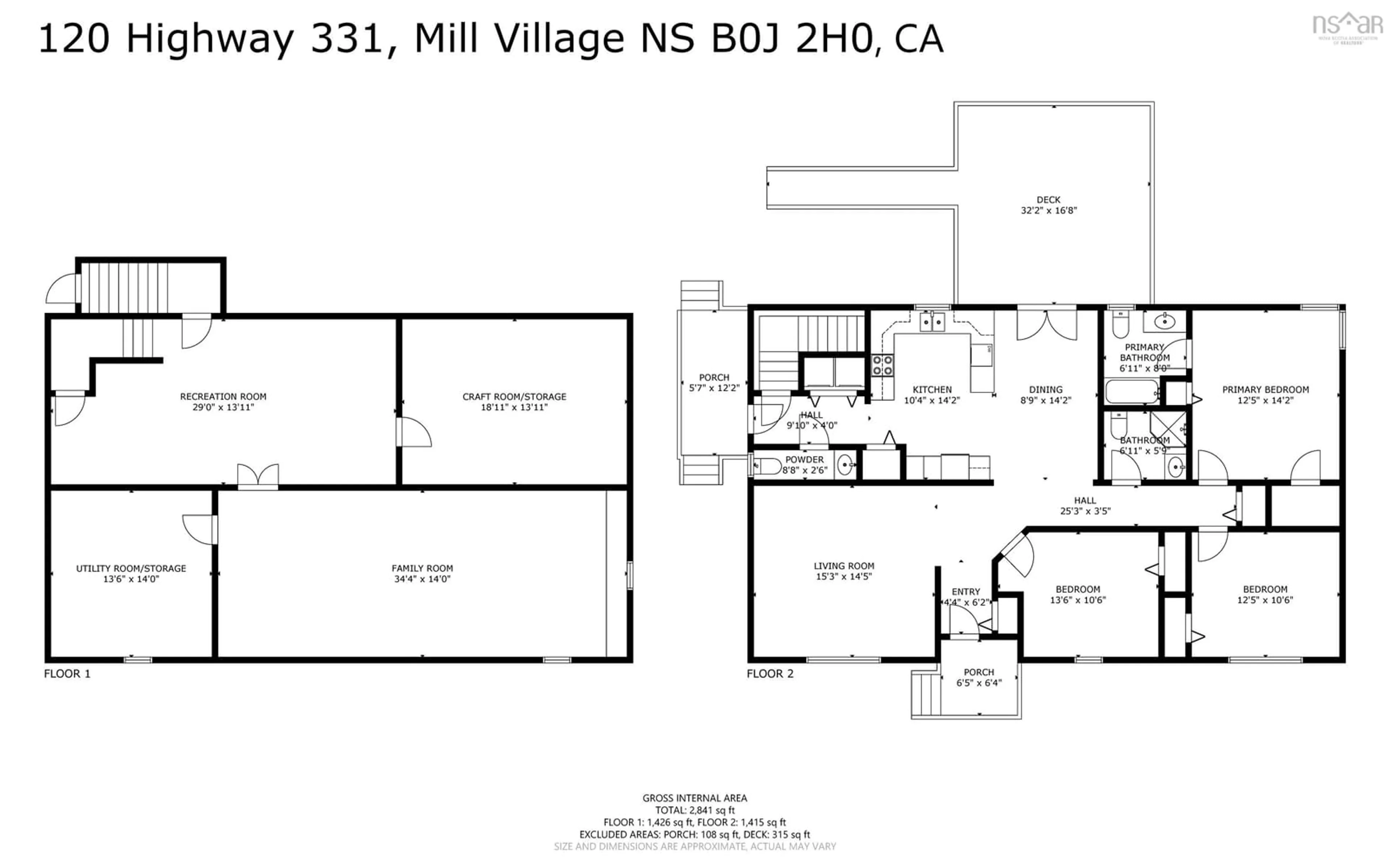 Floor plan for 120 331 Hwy, Mill Village Nova Scotia B0J 2H0