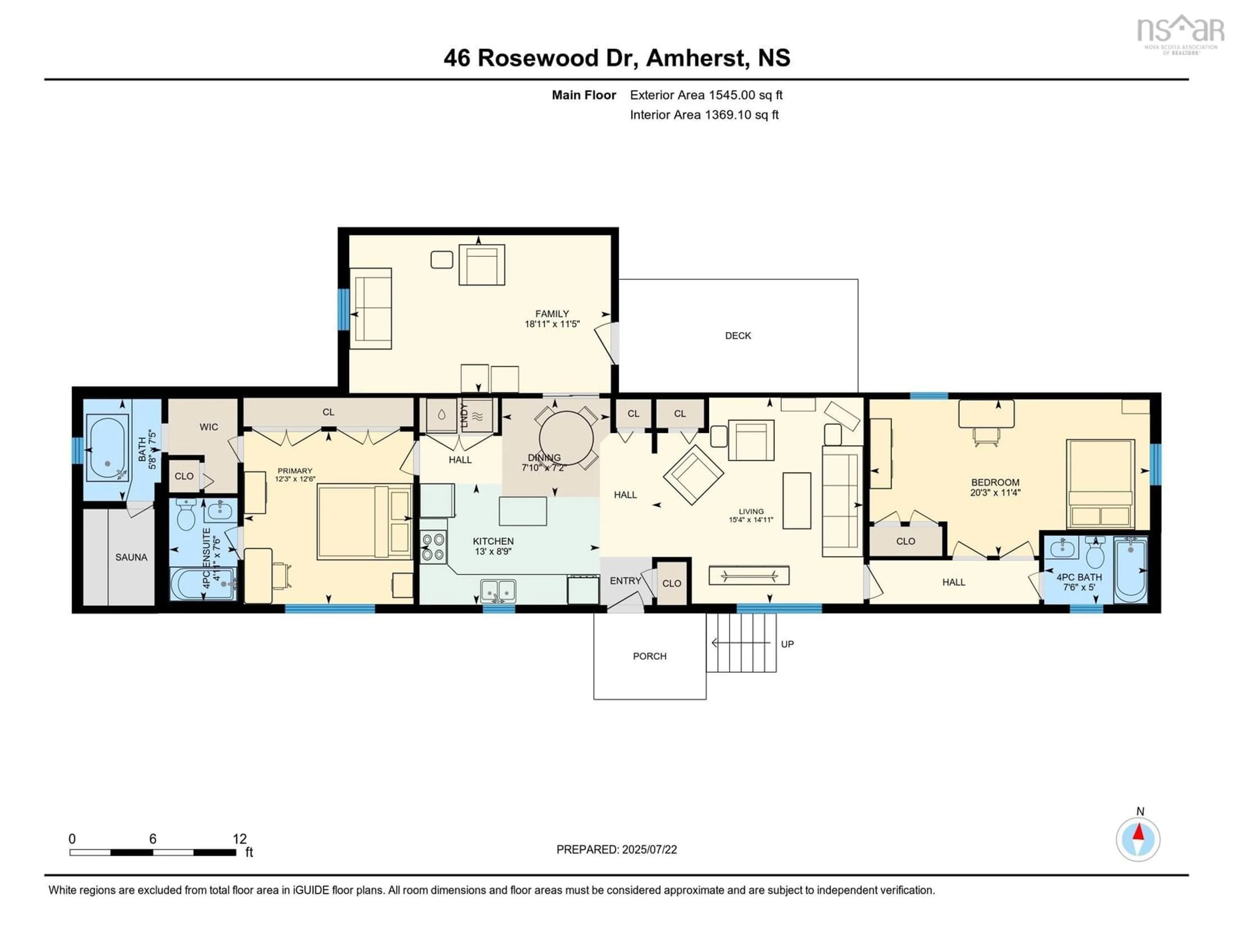 Floor plan for 46 Rosewood Dr, Amherst Nova Scotia B4H 4S6