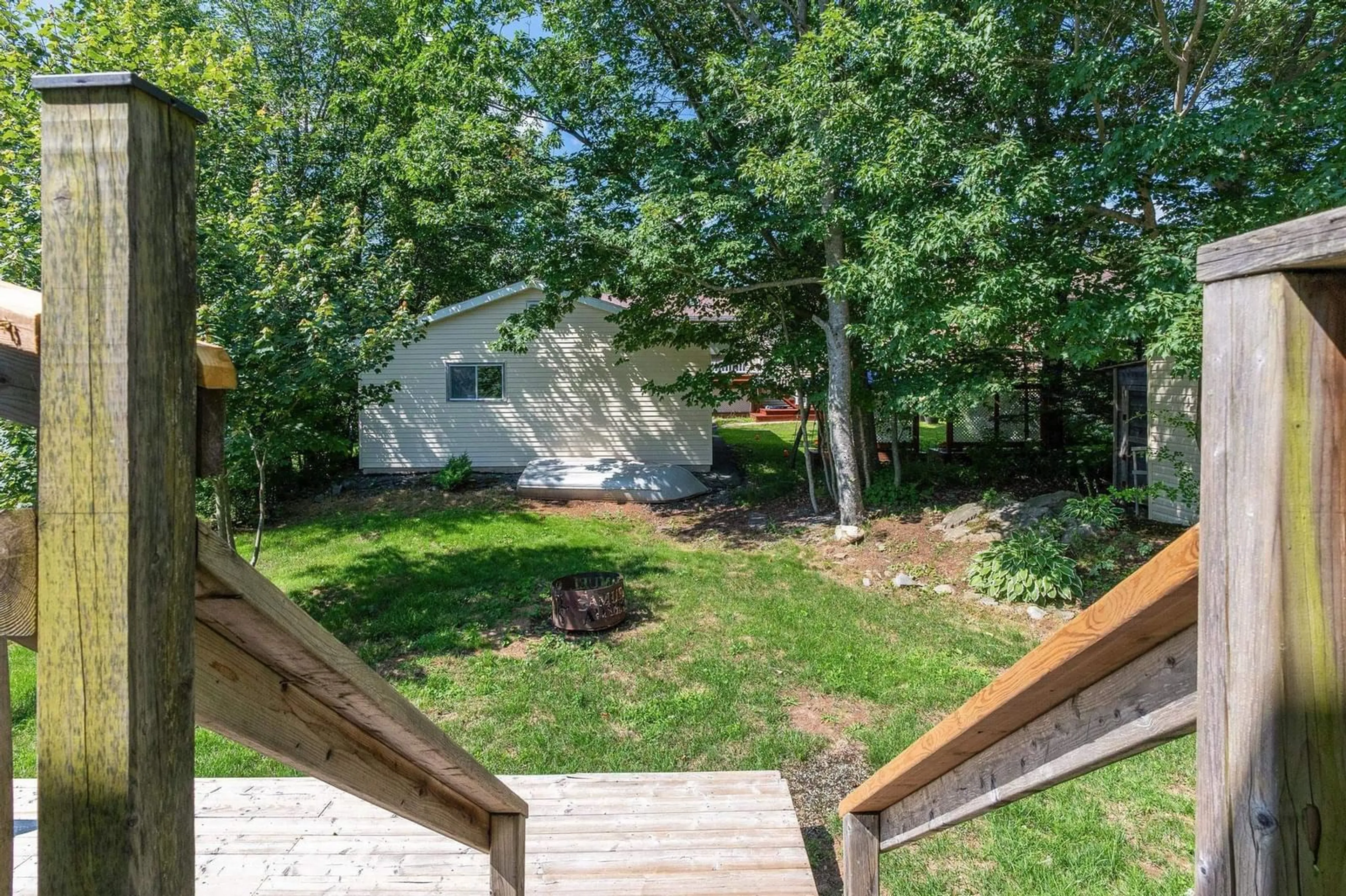 Patio, forest/trees view for 7 Pulsifer Crt, Dartmouth Nova Scotia B2W 6A1