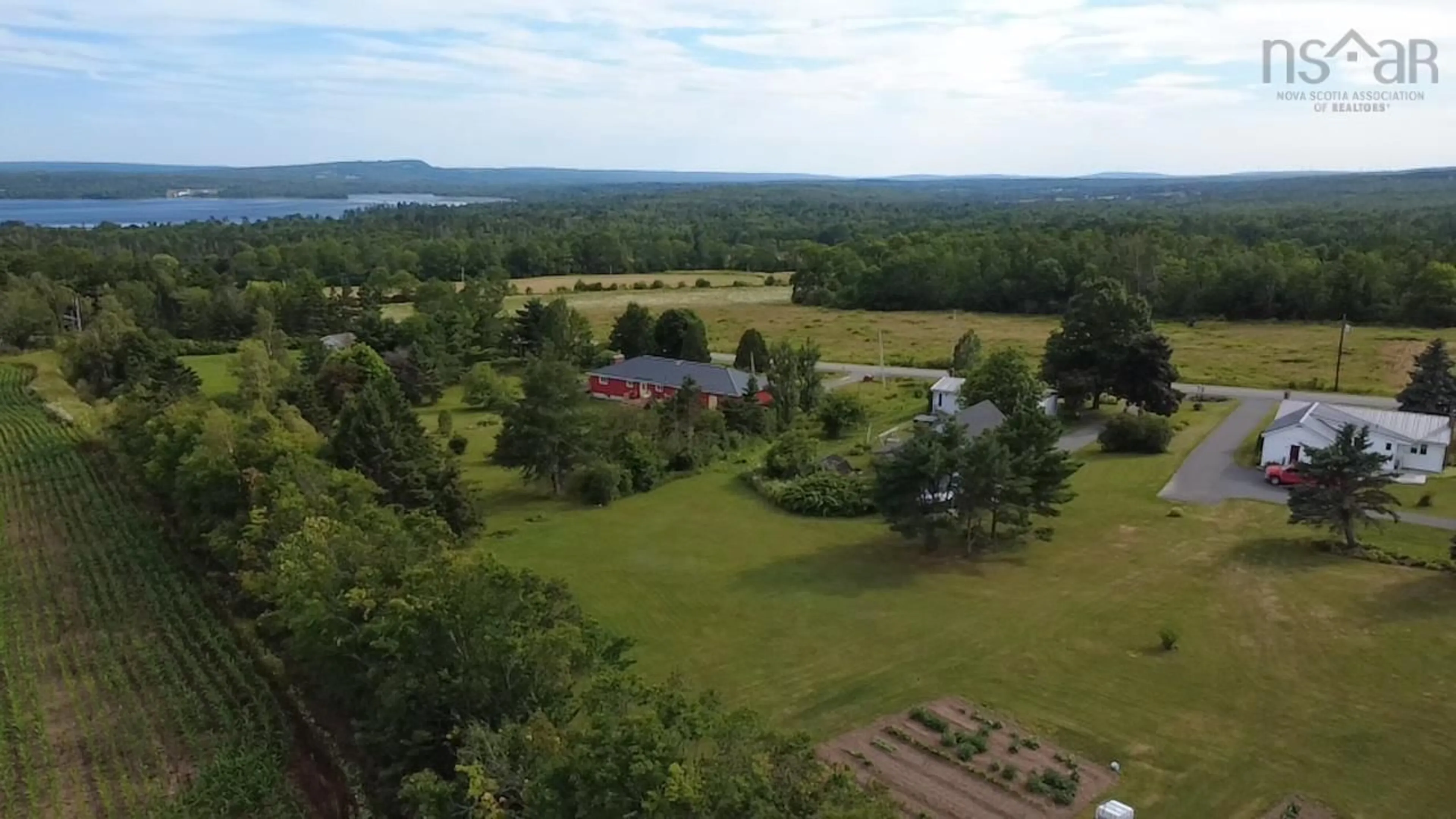 A pic from outside/outdoor area/front of a property/back of a property/a pic from drone, water/lake/river/ocean view for 256 Scotch Hill Rd, Lyons Brook Nova Scotia B0K 1H0