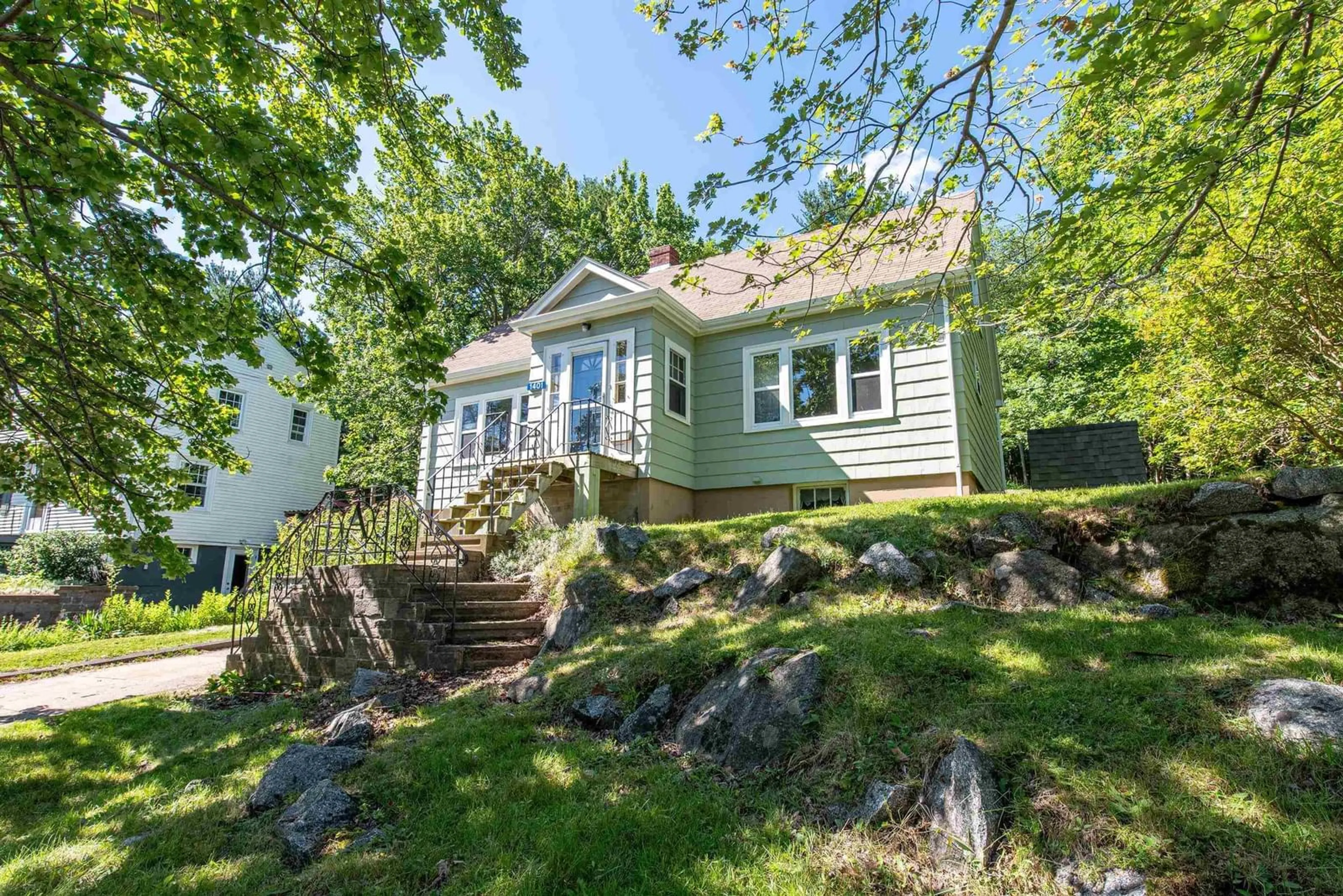 Home with vinyl exterior material, street for 1401 Purcells Cove Rd, Halifax Nova Scotia B3P 1B3