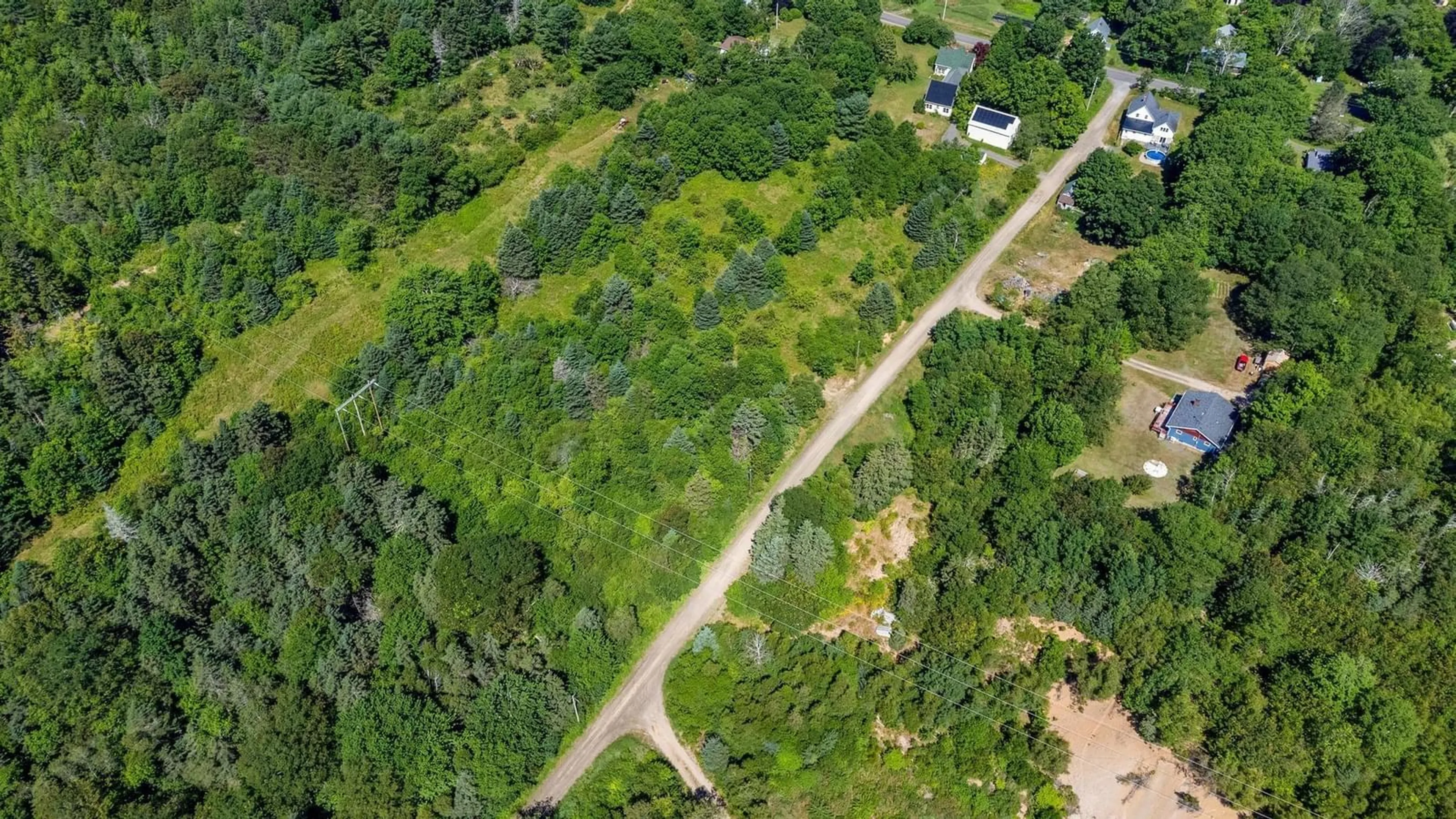 A pic from outside/outdoor area/front of a property/back of a property/a pic from drone, forest/trees view for 1726 201 Hwy, Round Hill Nova Scotia B0S 1A0