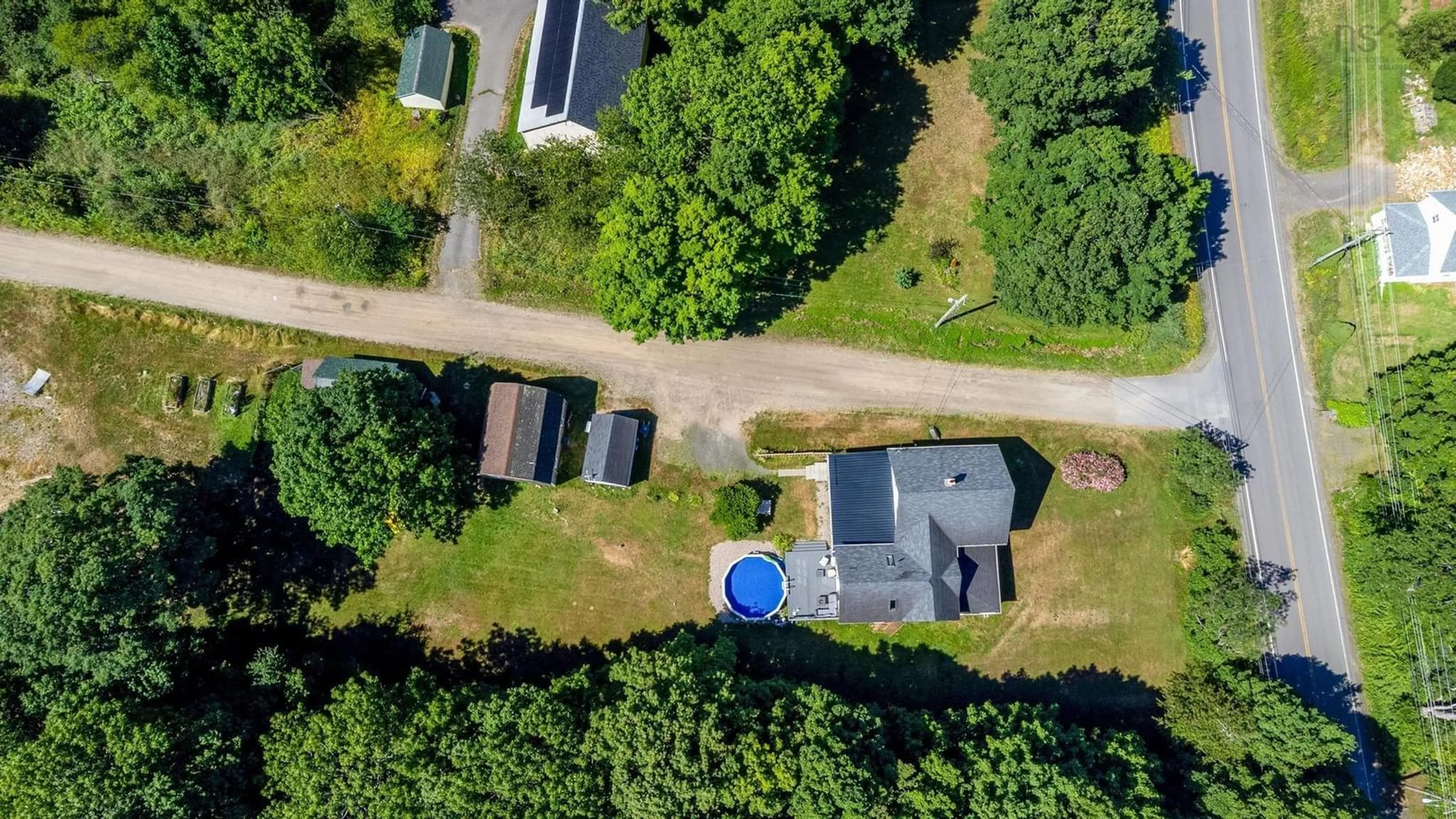 A pic from outside/outdoor area/front of a property/back of a property/a pic from drone, unknown for 1726 201 Hwy, Round Hill Nova Scotia B0S 1A0