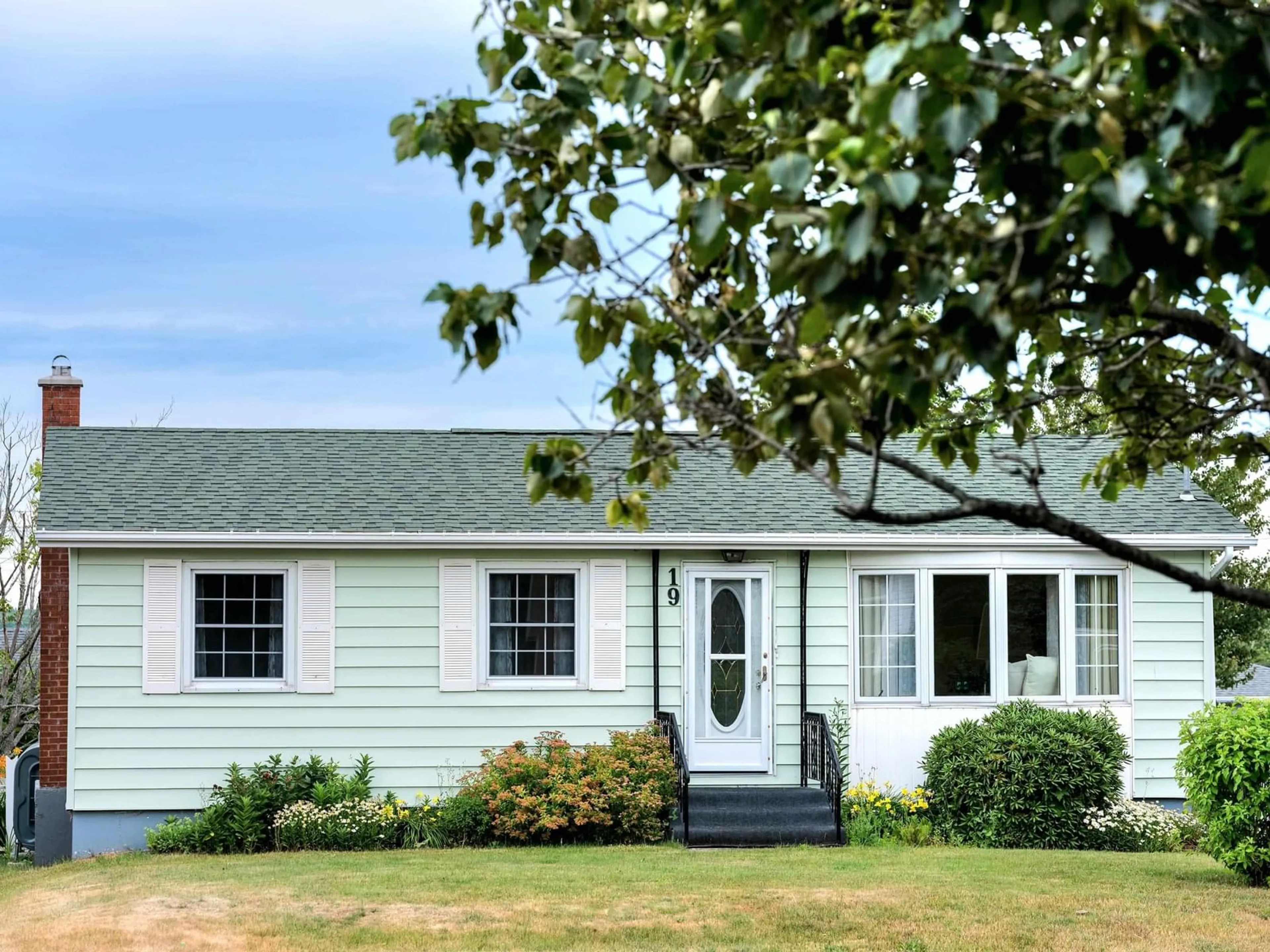 Home with vinyl exterior material, street for 19 Ranna Dr, Sydney Nova Scotia B1P 3Y5