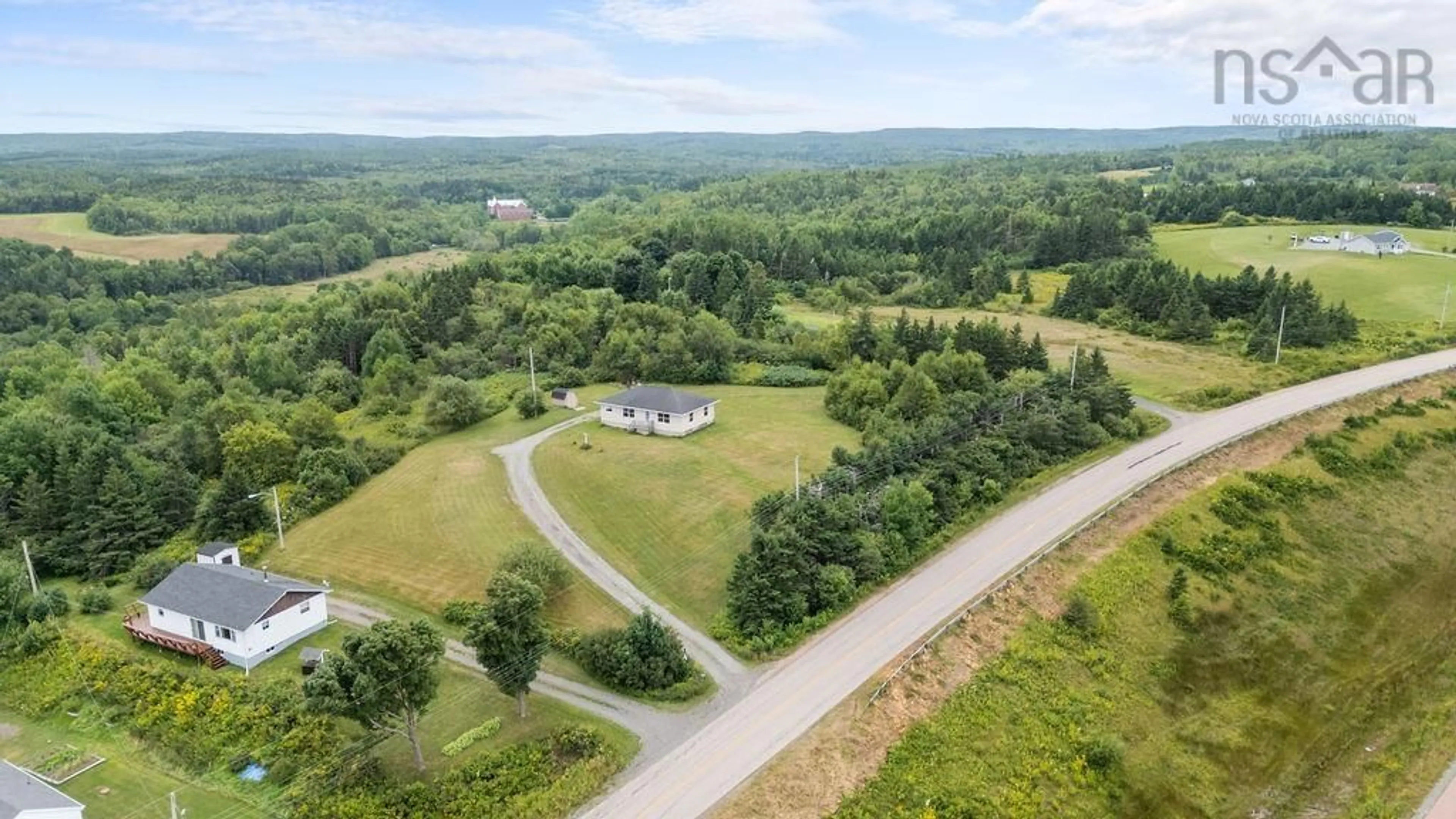 A pic from outside/outdoor area/front of a property/back of a property/a pic from drone, unknown for 1348 Old Antigonish Rd, Monastery Nova Scotia B0H 1W0