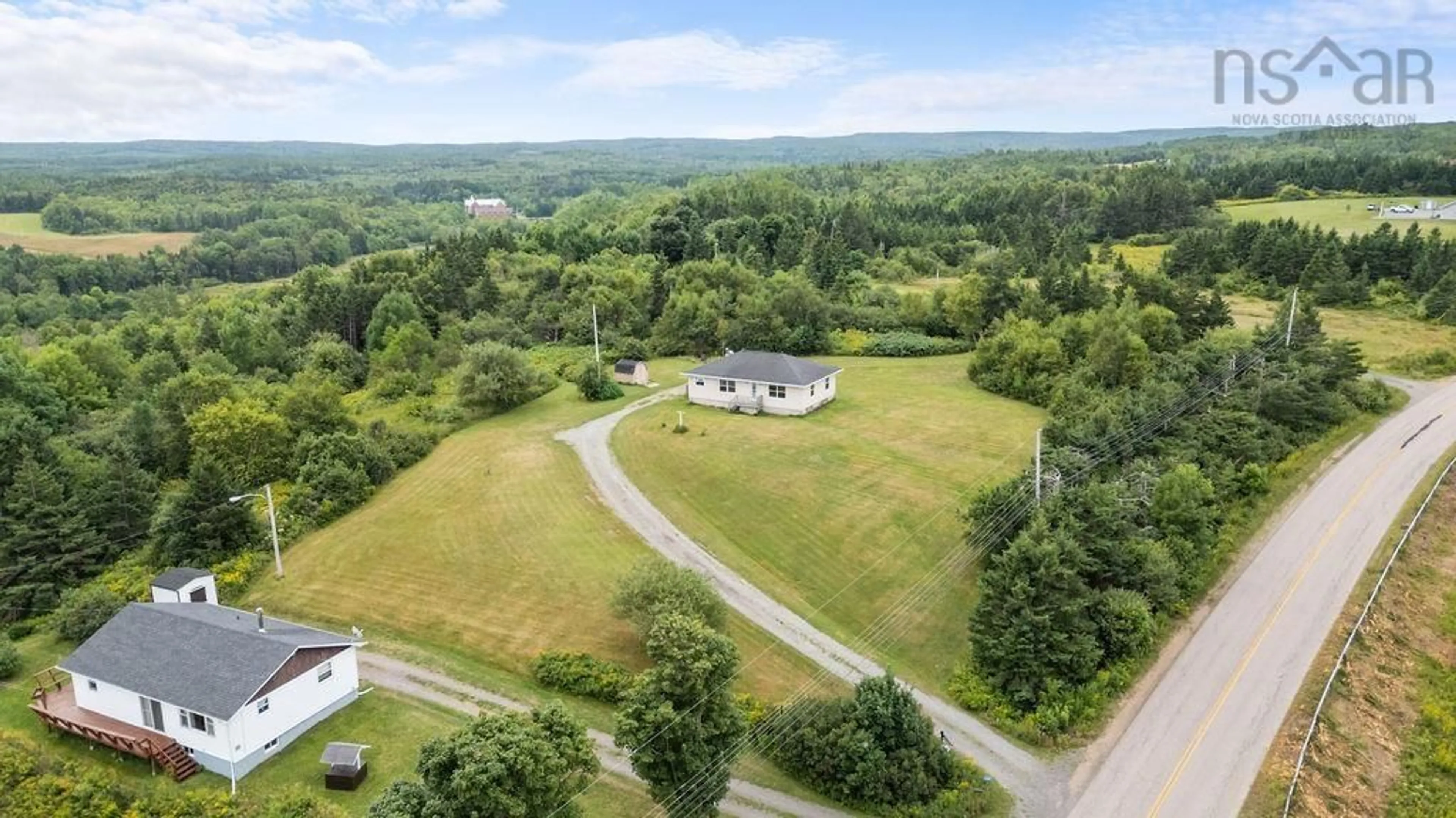 A pic from outside/outdoor area/front of a property/back of a property/a pic from drone, mountain view for 1348 Old Antigonish Rd, Monastery Nova Scotia B0H 1W0