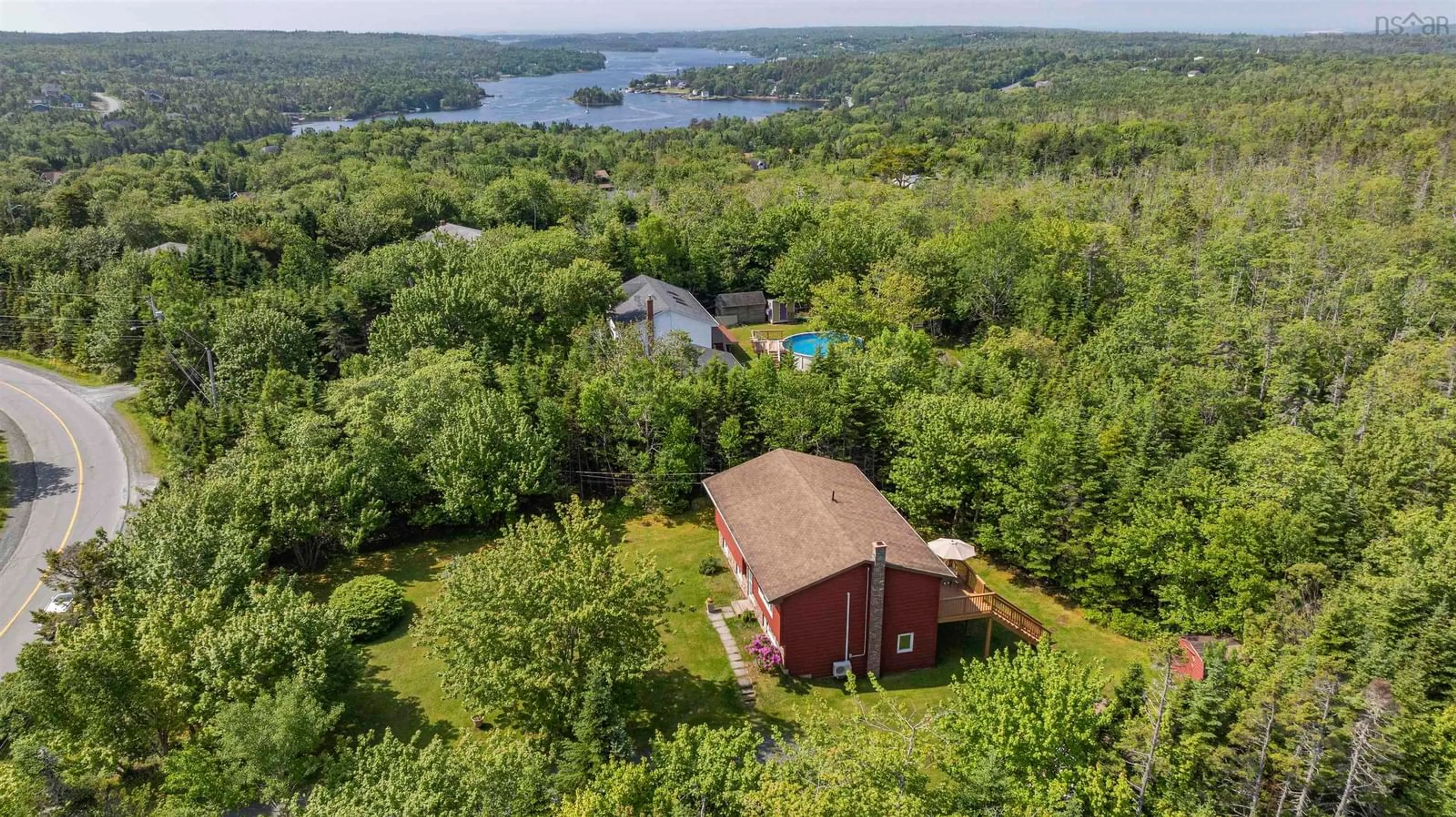 A pic from outside/outdoor area/front of a property/back of a property/a pic from drone, water/lake/river/ocean view for 200 Bayview Dr, Whites Lake Nova Scotia B3T 1Z1