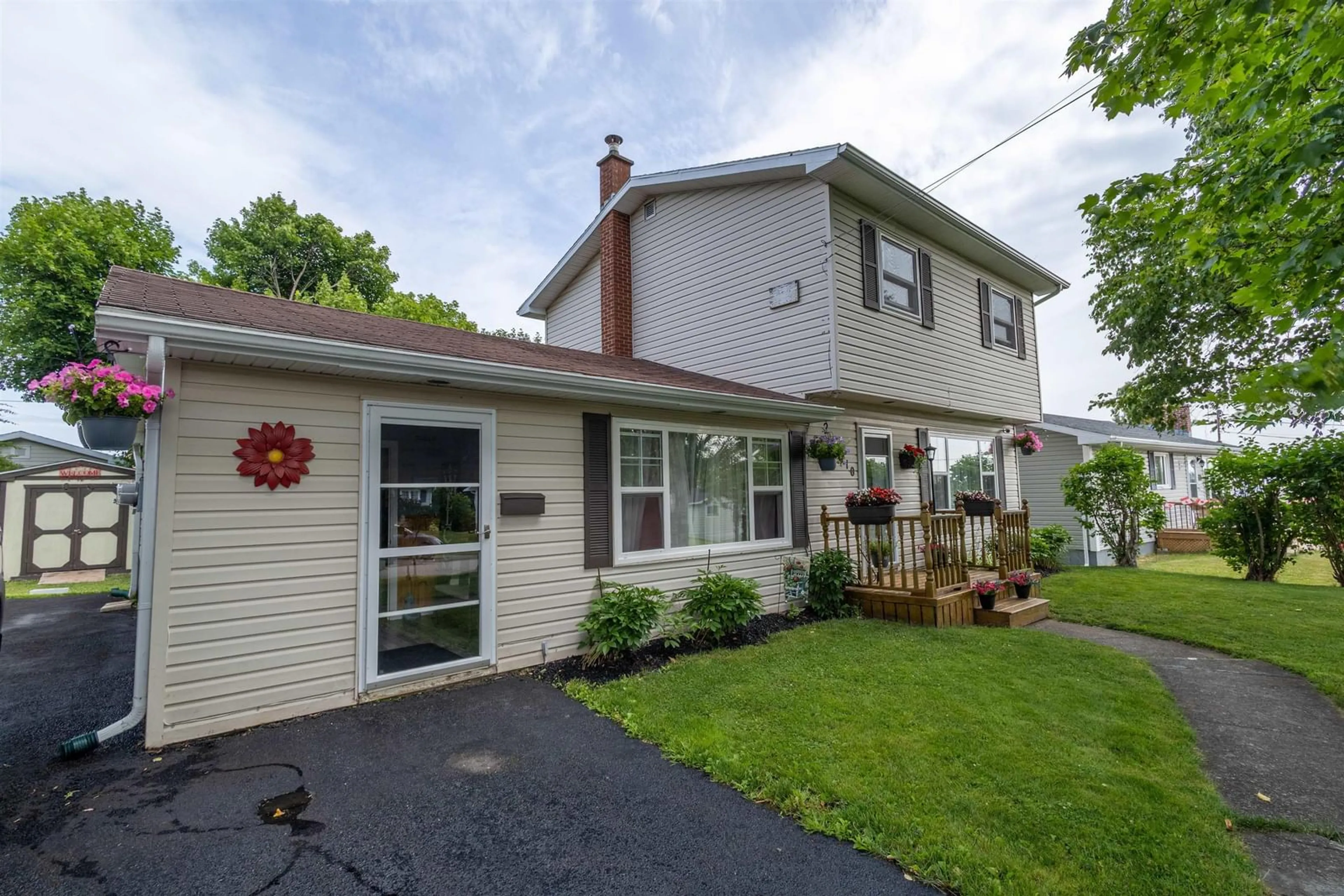 Home with vinyl exterior material, street for 110 Applecross Dr, Westmount Nova Scotia B1R 2B3