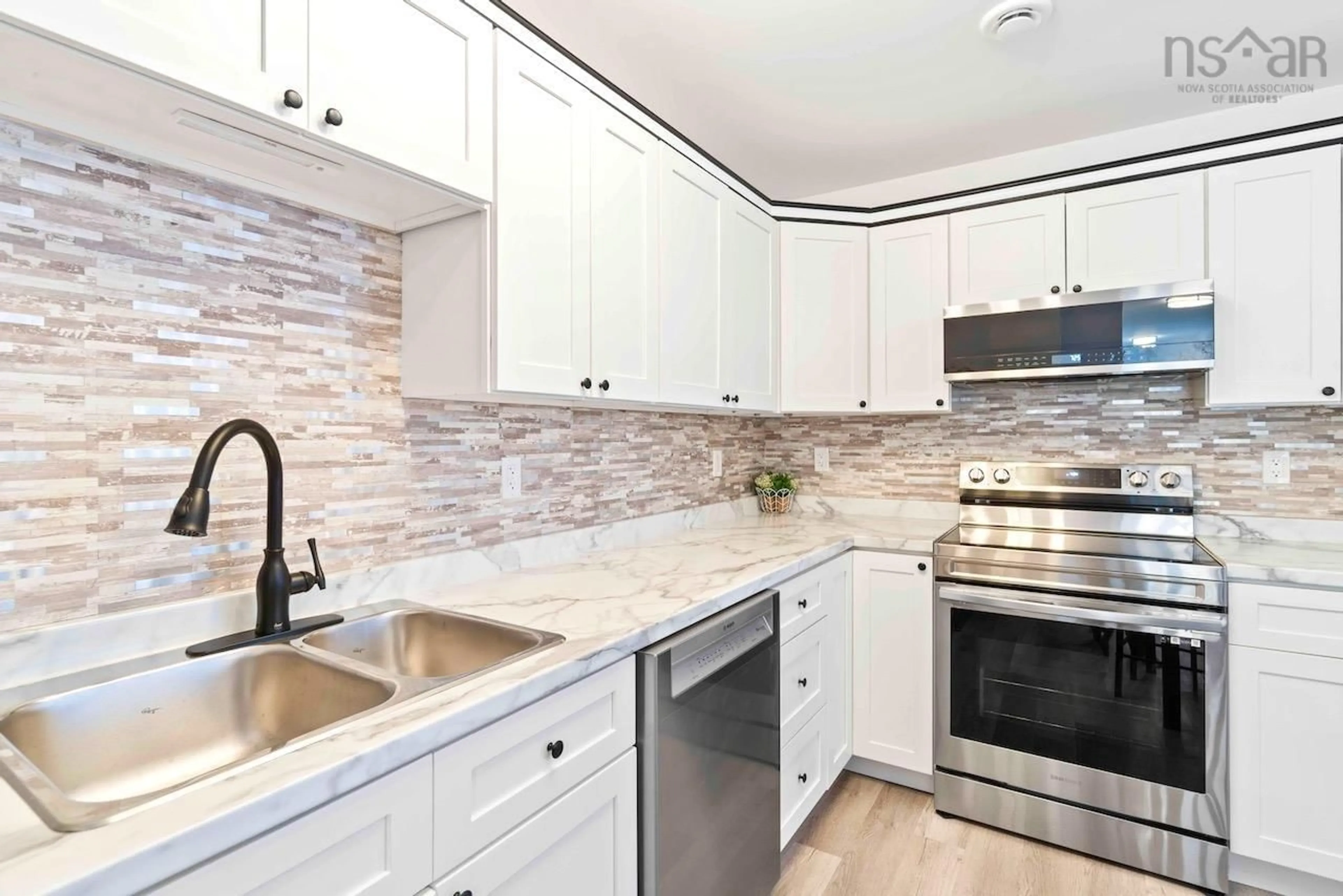 Contemporary kitchen, ceramic/tile floor for 317 Nichols Ave, North Kentville Nova Scotia B4N 3V7