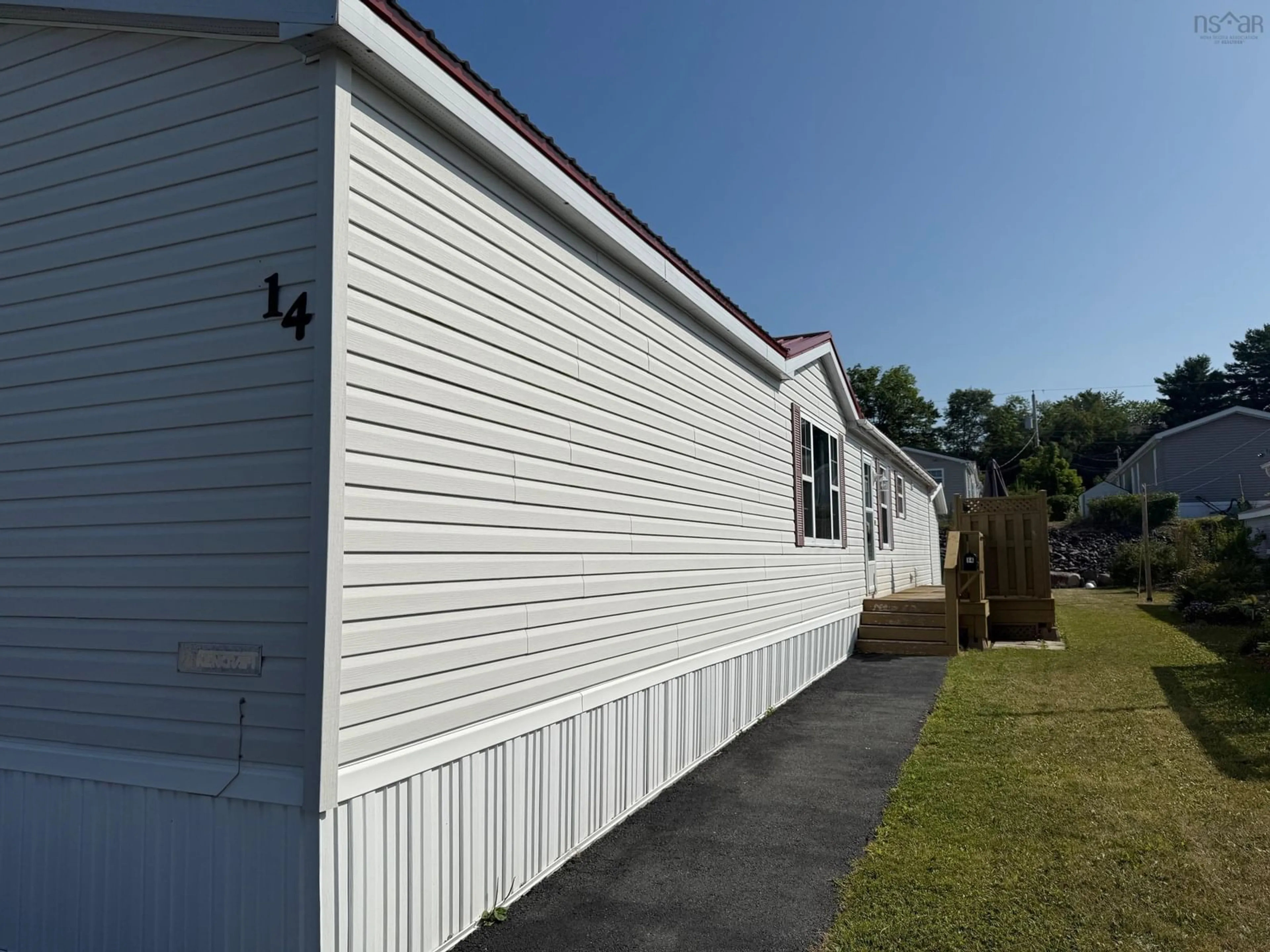 Home with vinyl exterior material, street for 14 Belmont Dr, Bridgewater Nova Scotia B4V 4E5