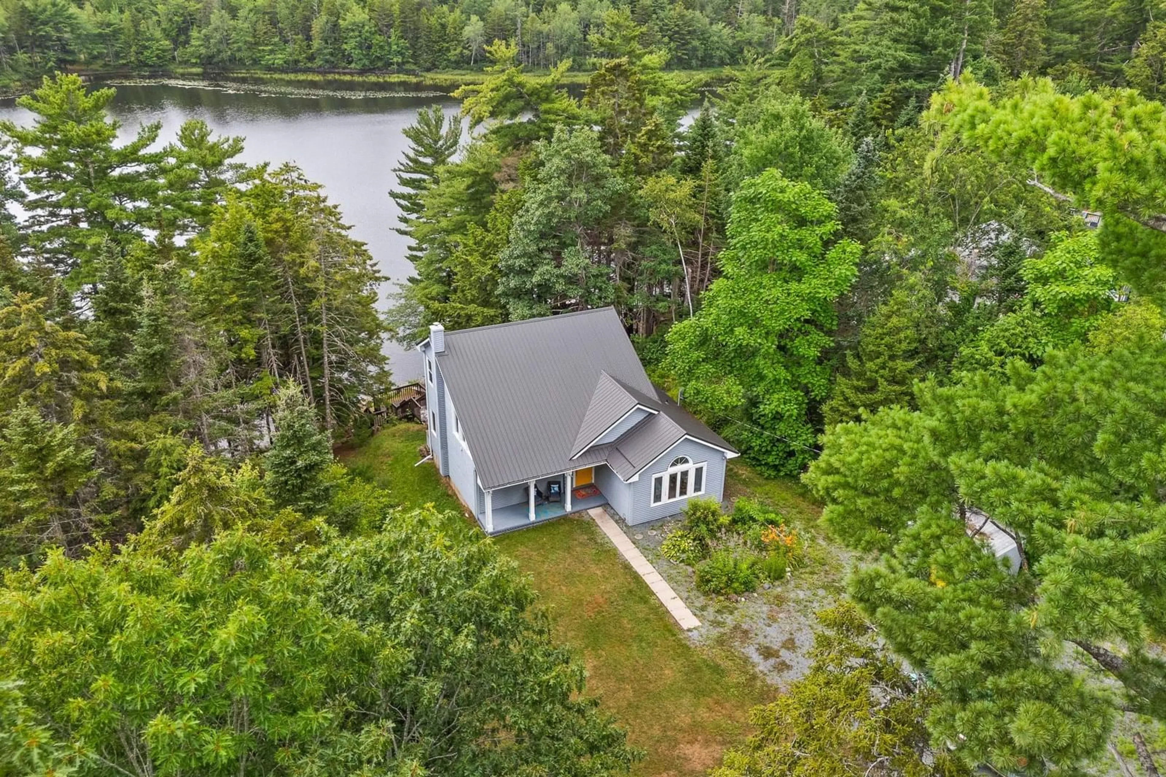 A pic from outside/outdoor area/front of a property/back of a property/a pic from drone, water/lake/river/ocean view for 140 Ray Point Rd, Maitland Nova Scotia B0J 1E0