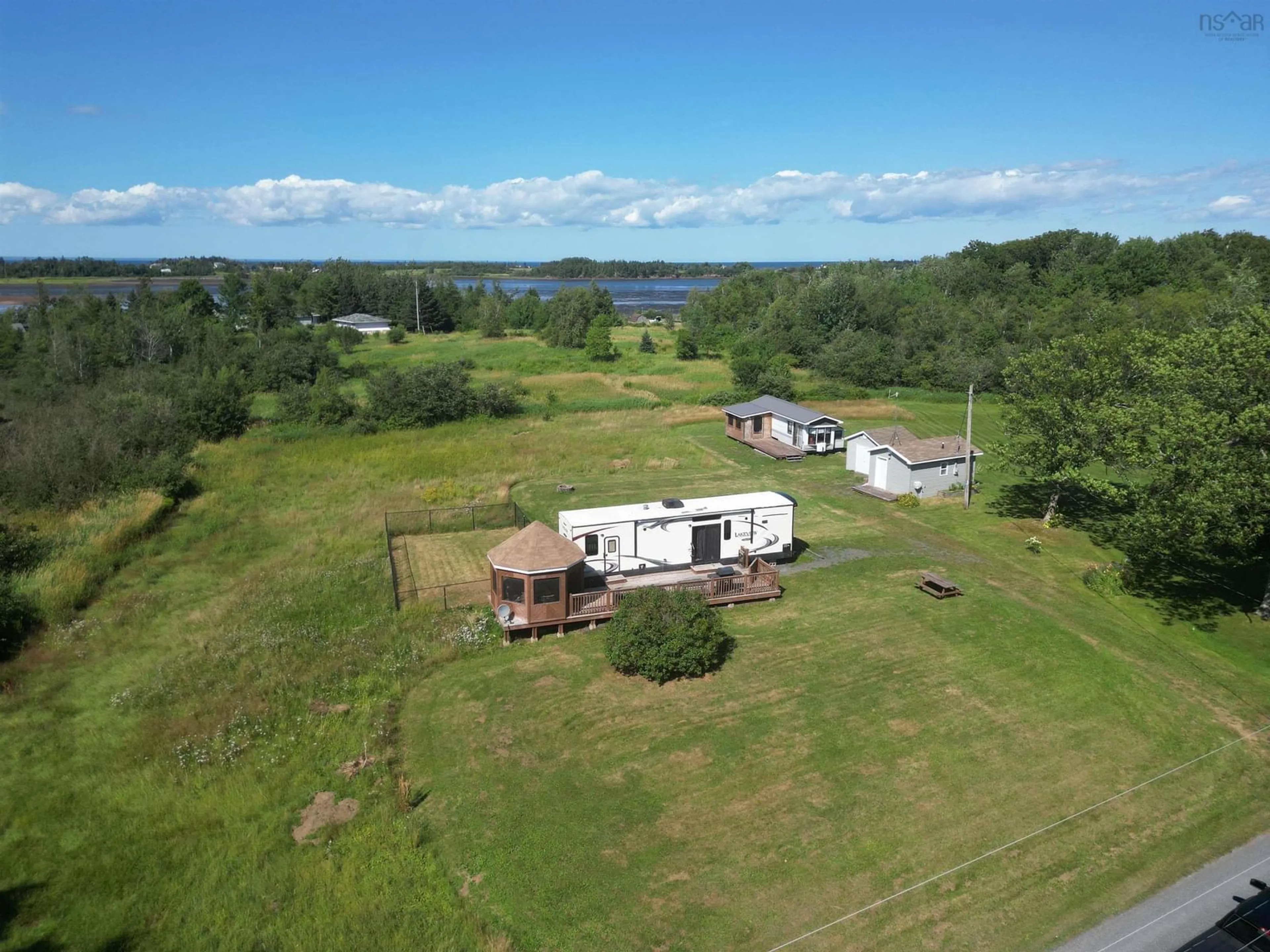 A pic from outside/outdoor area/front of a property/back of a property/a pic from drone, water/lake/river/ocean view for 9 Arrow Head Cres, Waterside Nova Scotia B0K 1H0