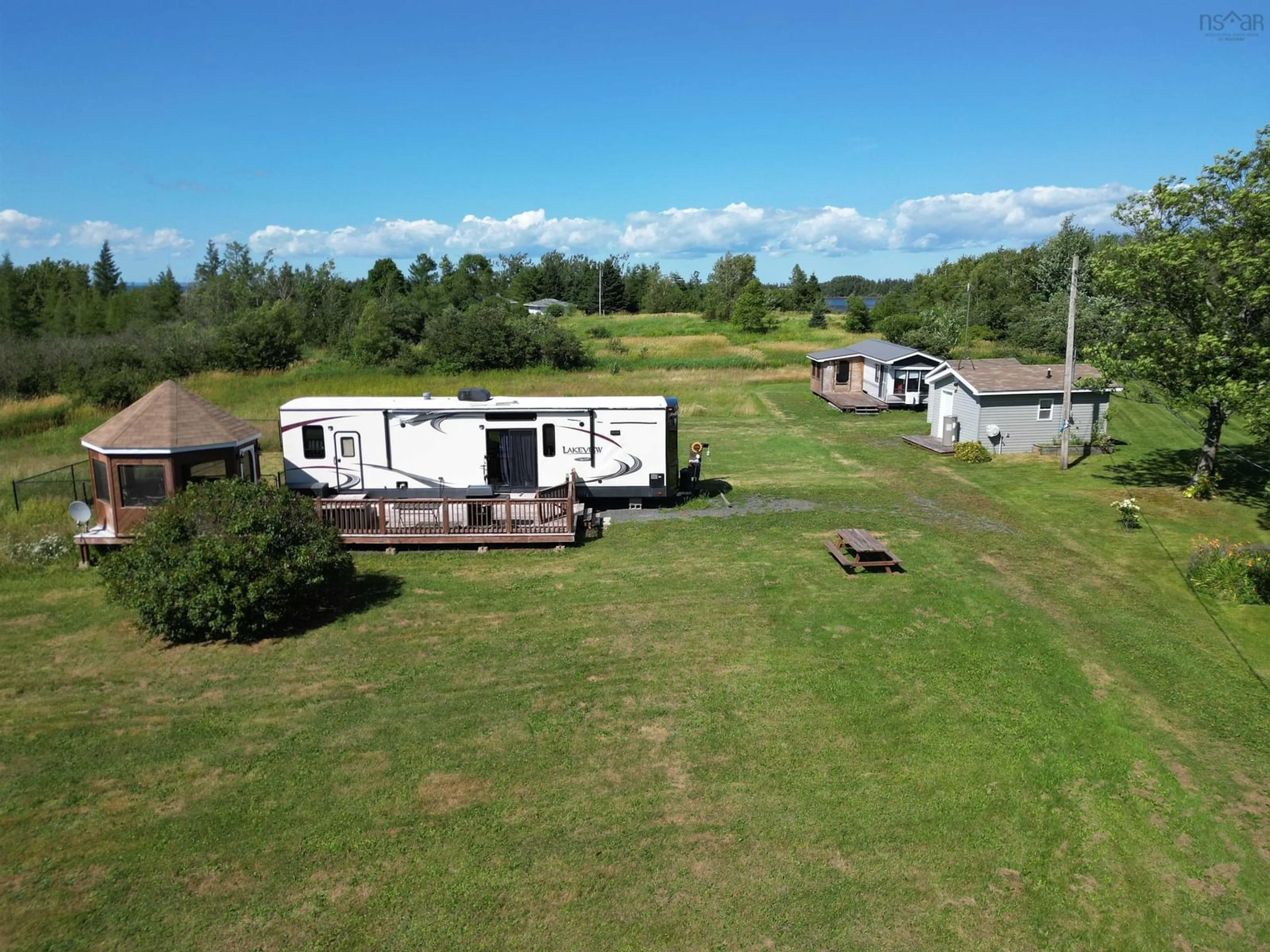 A pic from outside/outdoor area/front of a property/back of a property/a pic from drone, water/lake/river/ocean view for 9 Arrow Head Cres, Waterside Nova Scotia B0K 1H0