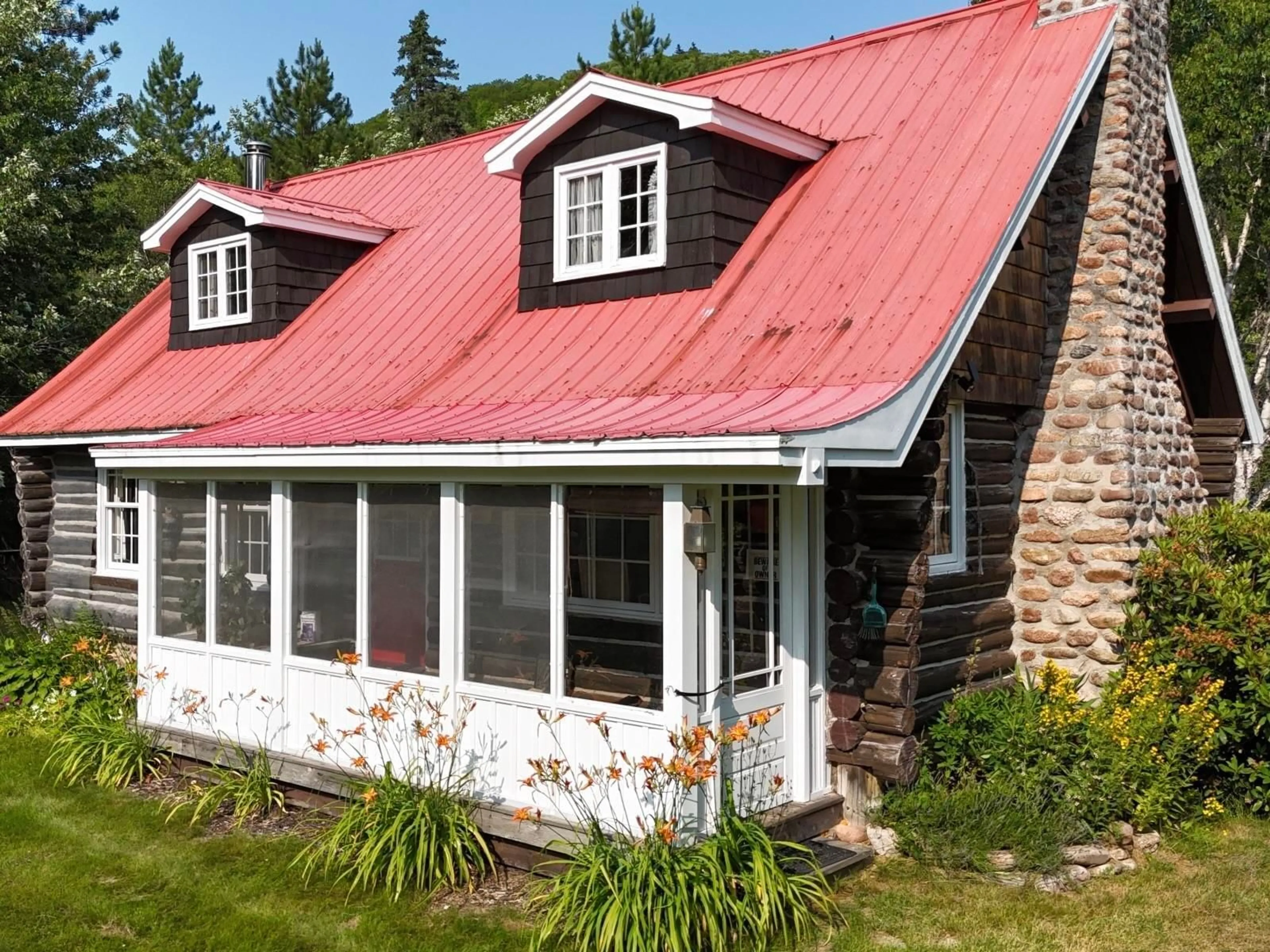 Home with vinyl exterior material, building for 3512 East Big Intervale Rd., Margaree Valley Nova Scotia B0E 2C0