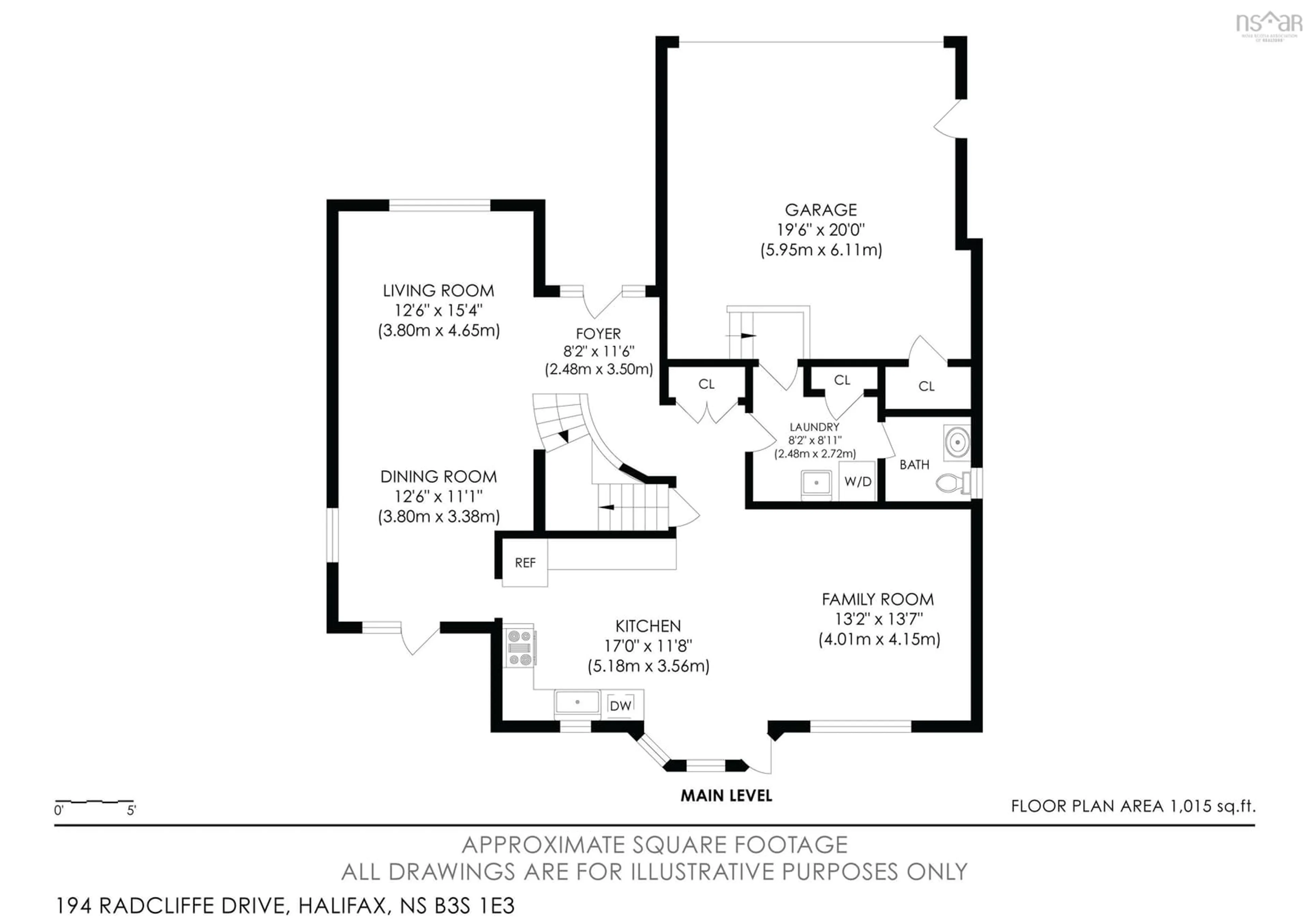Floor plan for 194 Radcliffe Dr, Clayton Park Nova Scotia B3S 1E3