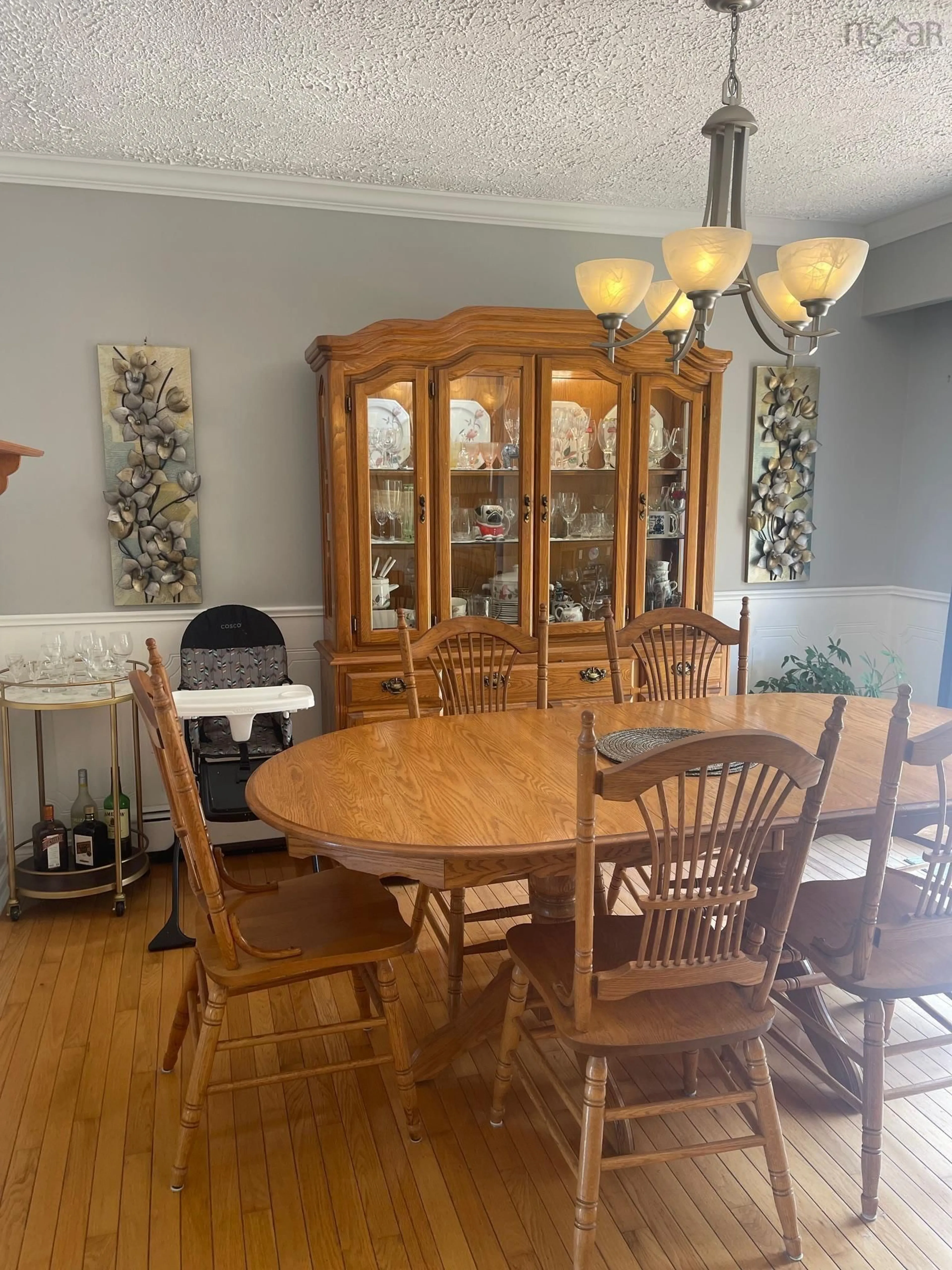 Dining room, wood/laminate floor for 75 Mackinley Dr, Coxheath Nova Scotia B1R 2E2