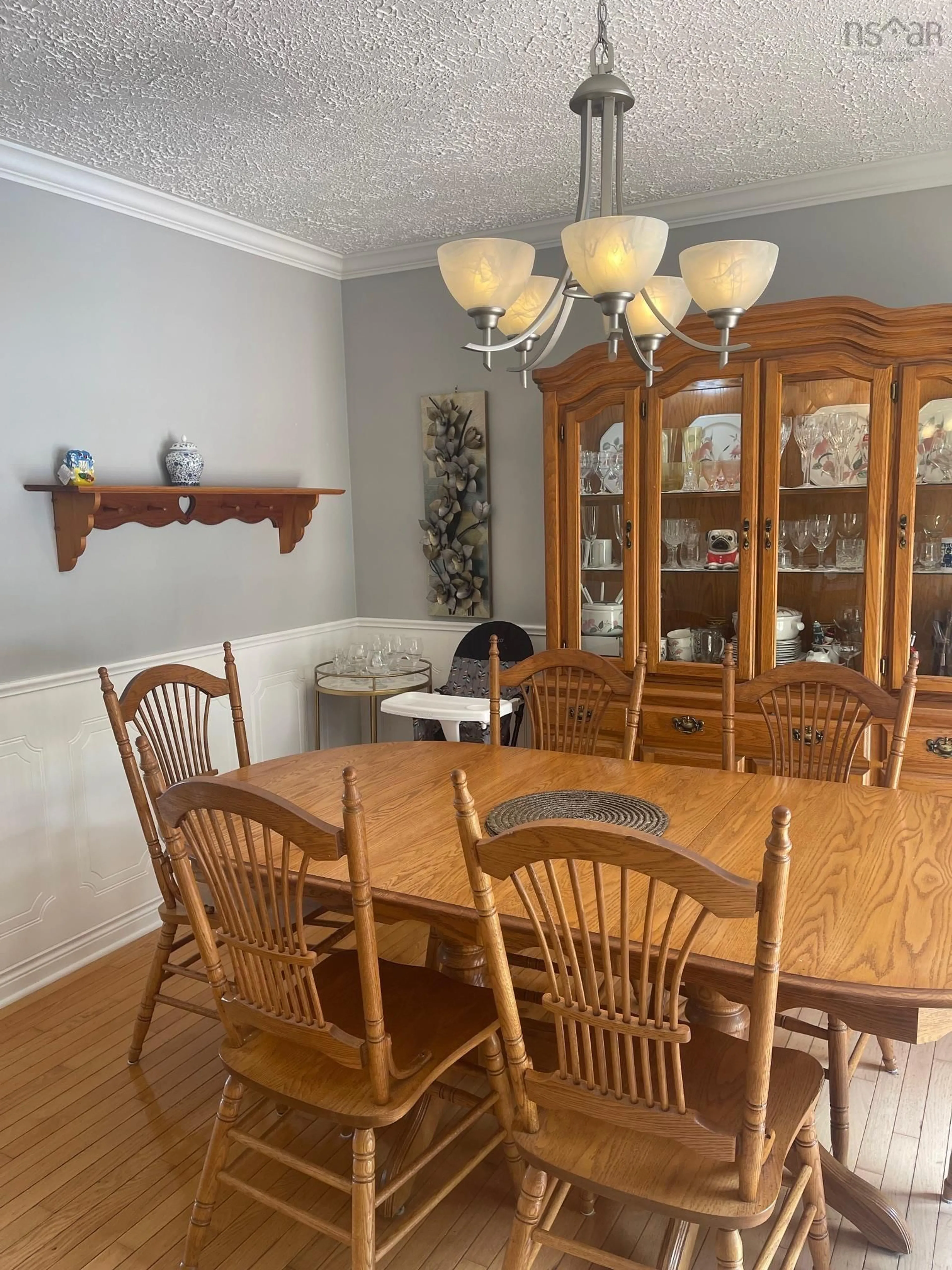 Dining room, wood/laminate floor for 75 Mackinley Dr, Coxheath Nova Scotia B1R 2E2