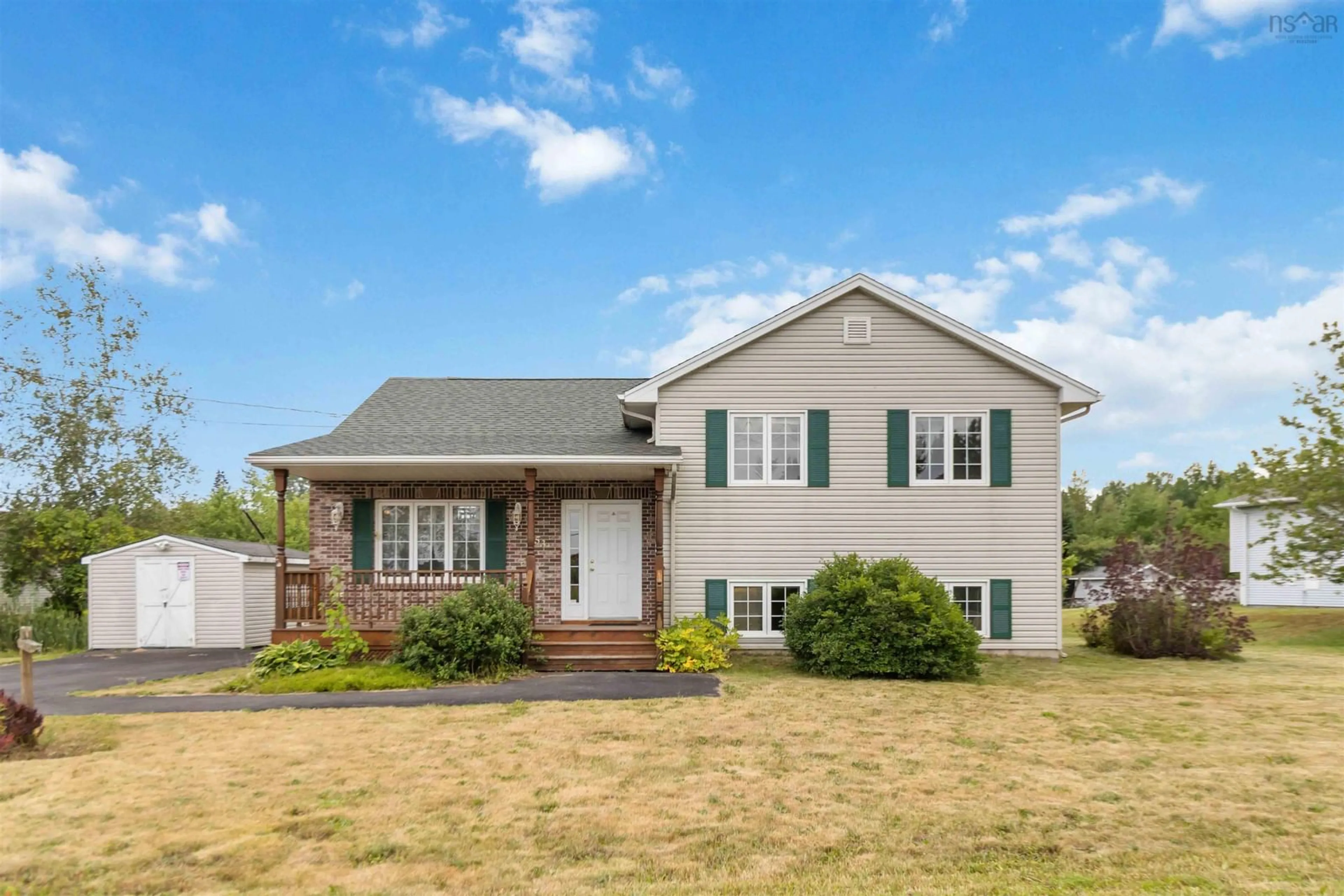 Home with vinyl exterior material, street for 53 Macmillan Dr, Elmsdale Nova Scotia B2S 1A5