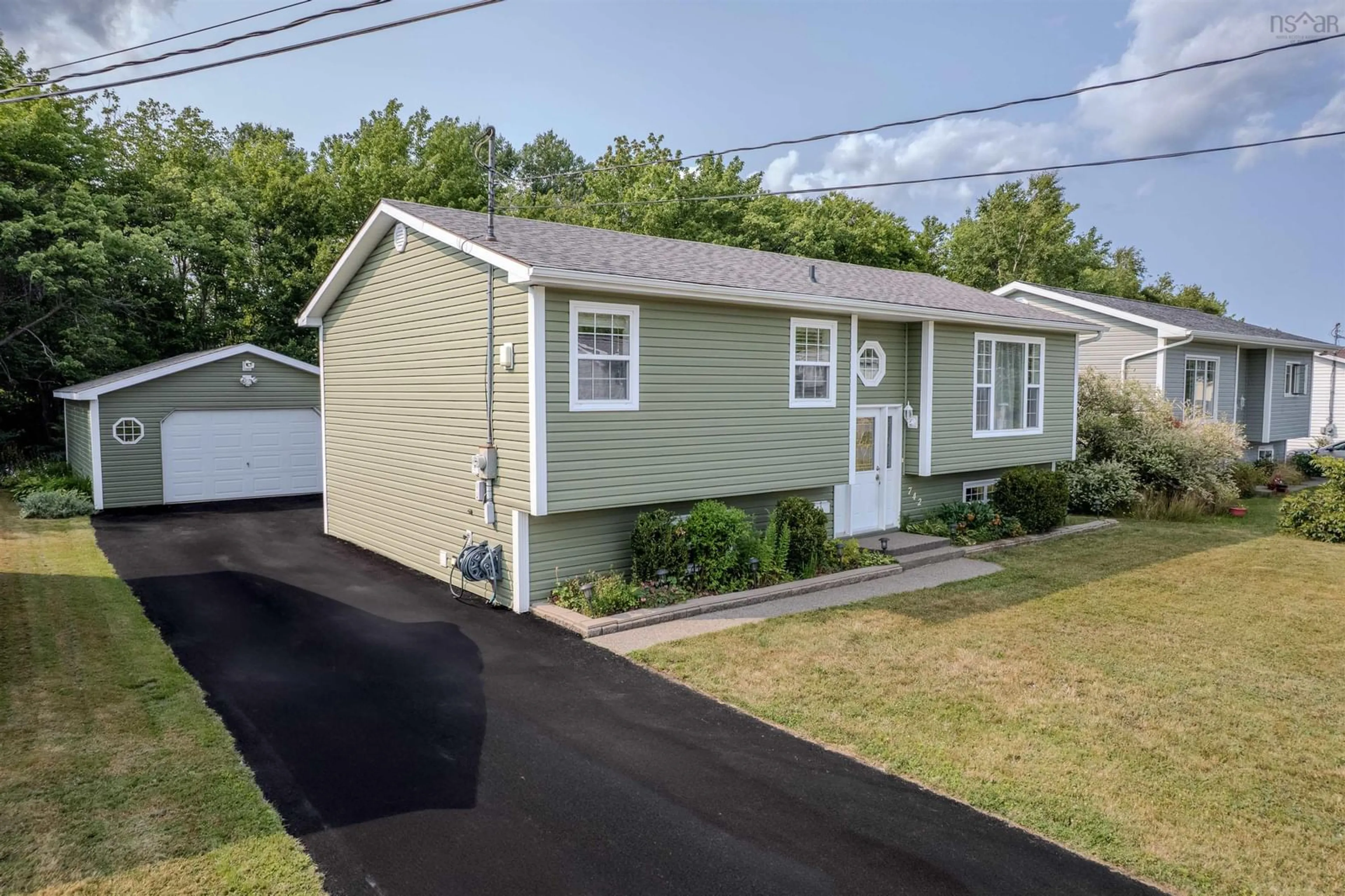Home with vinyl exterior material, street for 742 Cottage Rd, Sydney Nova Scotia B1P 6S6