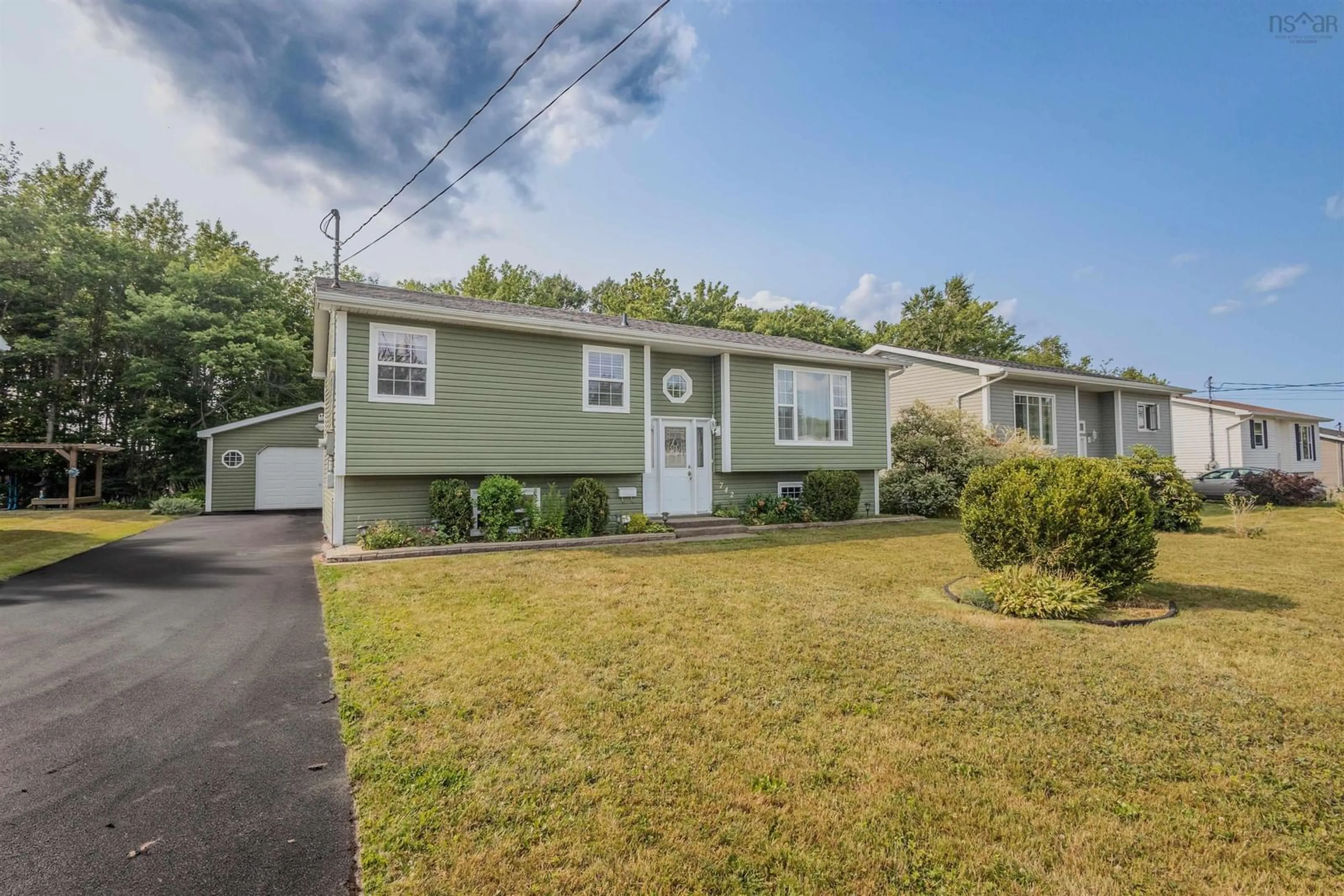 Home with vinyl exterior material, street for 742 Cottage Rd, Sydney Nova Scotia B1P 6S6