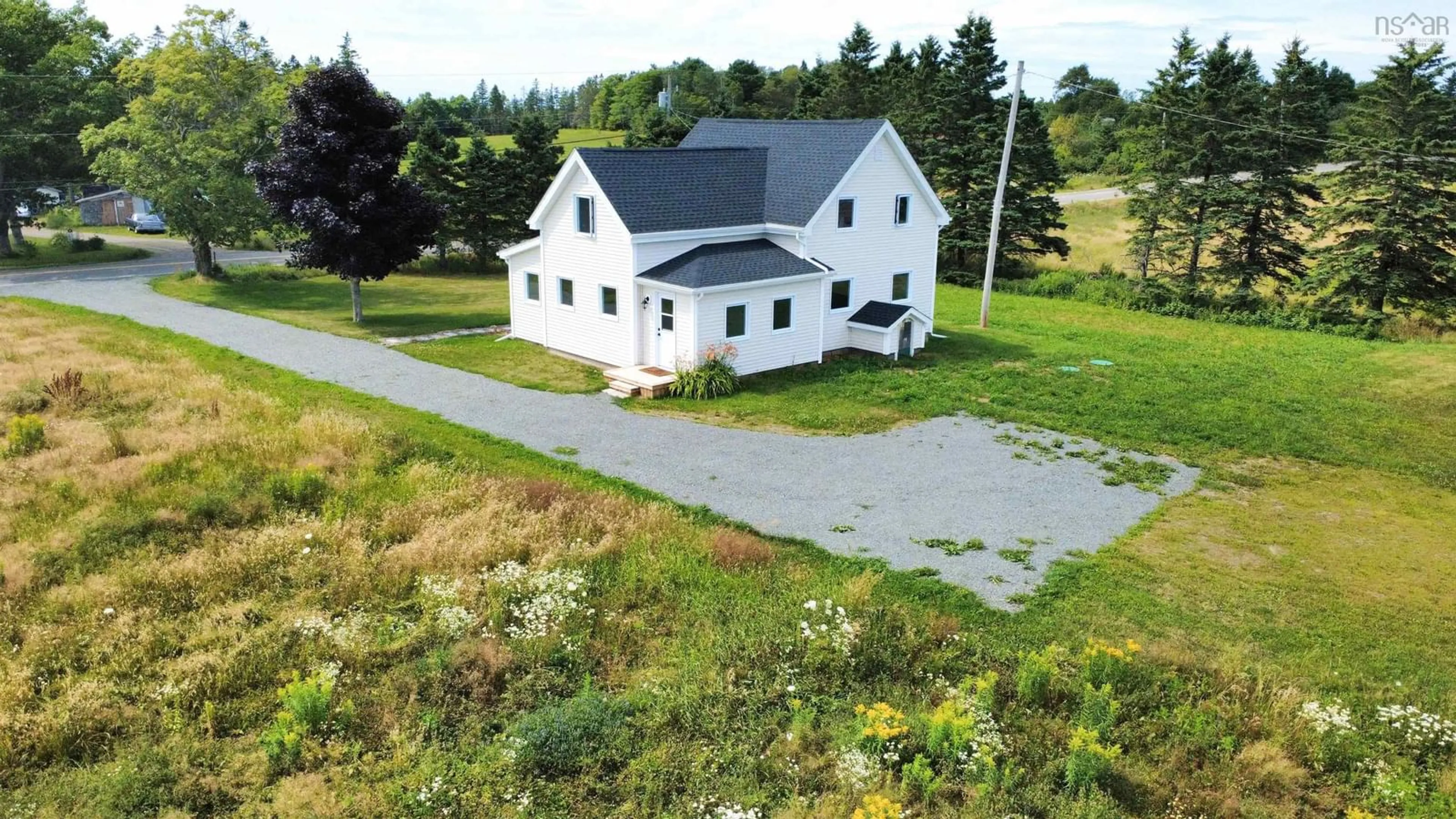 A pic from outside/outdoor area/front of a property/back of a property/a pic from drone, building for 3610 Highway 358, South Scots Bay Nova Scotia B0P 1H0