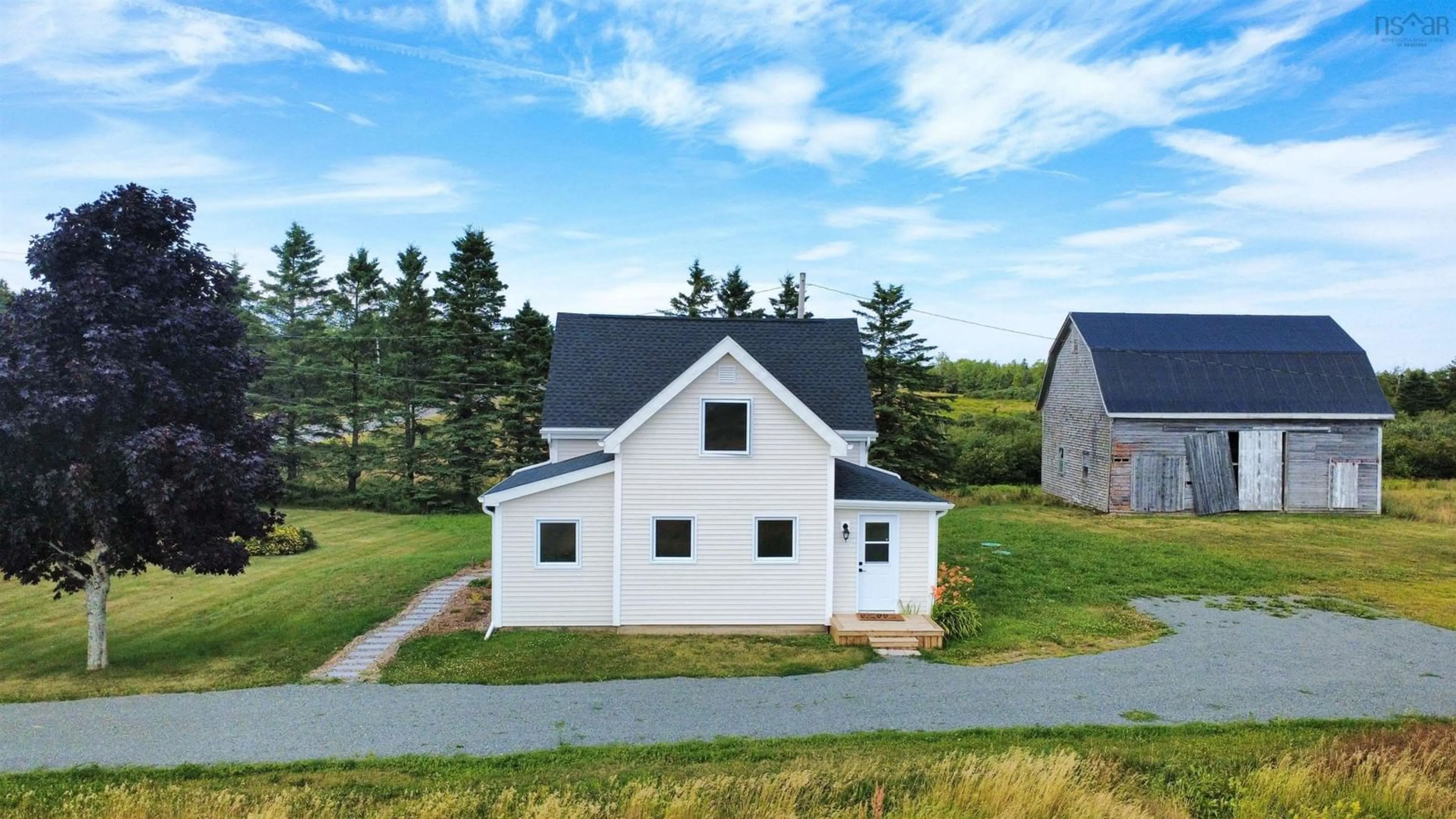 A pic from outside/outdoor area/front of a property/back of a property/a pic from drone, unknown for 3610 Highway 358, South Scots Bay Nova Scotia B0P 1H0