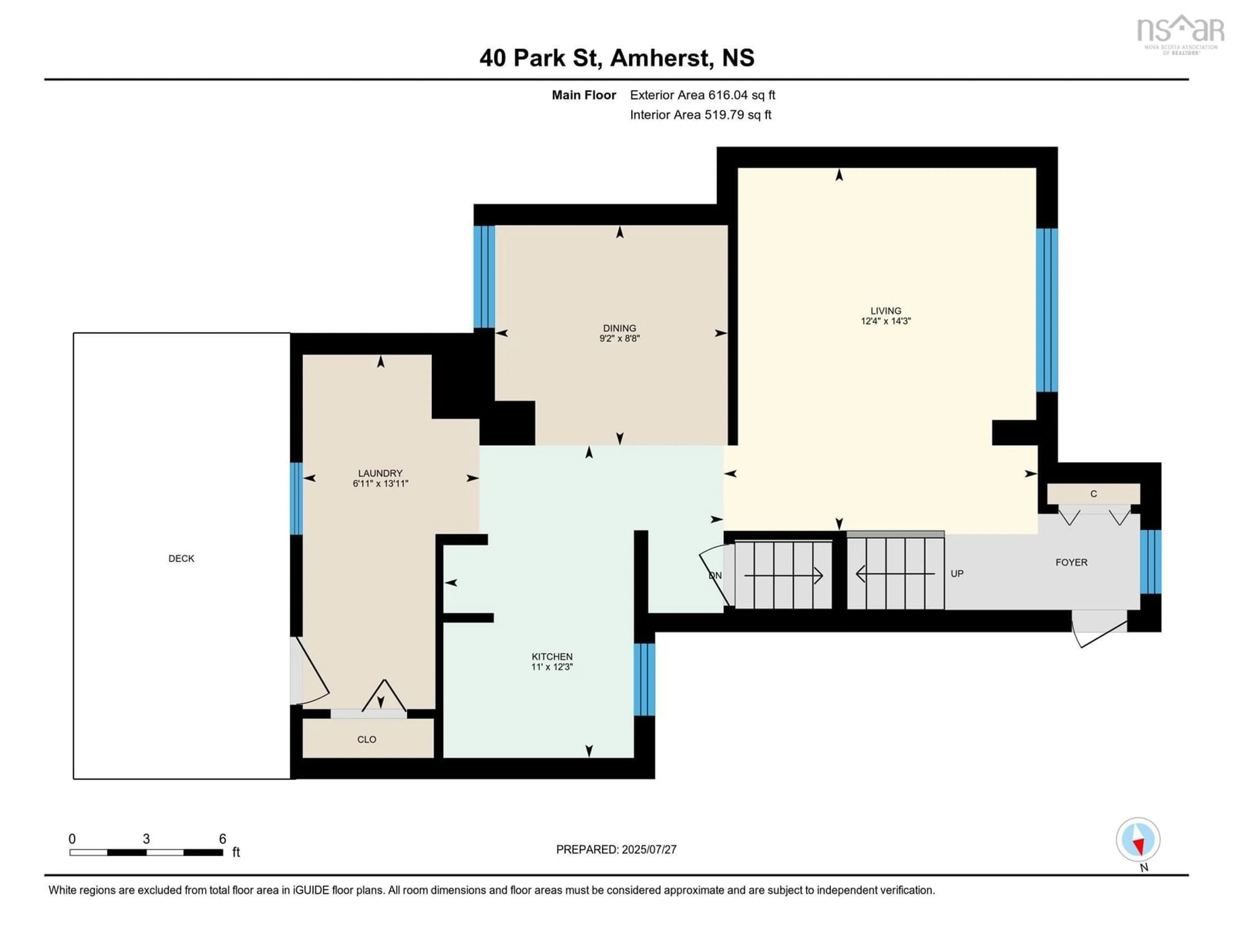 Floor plan for 40 Park Street, Amherst Nova Scotia B4H 2R5