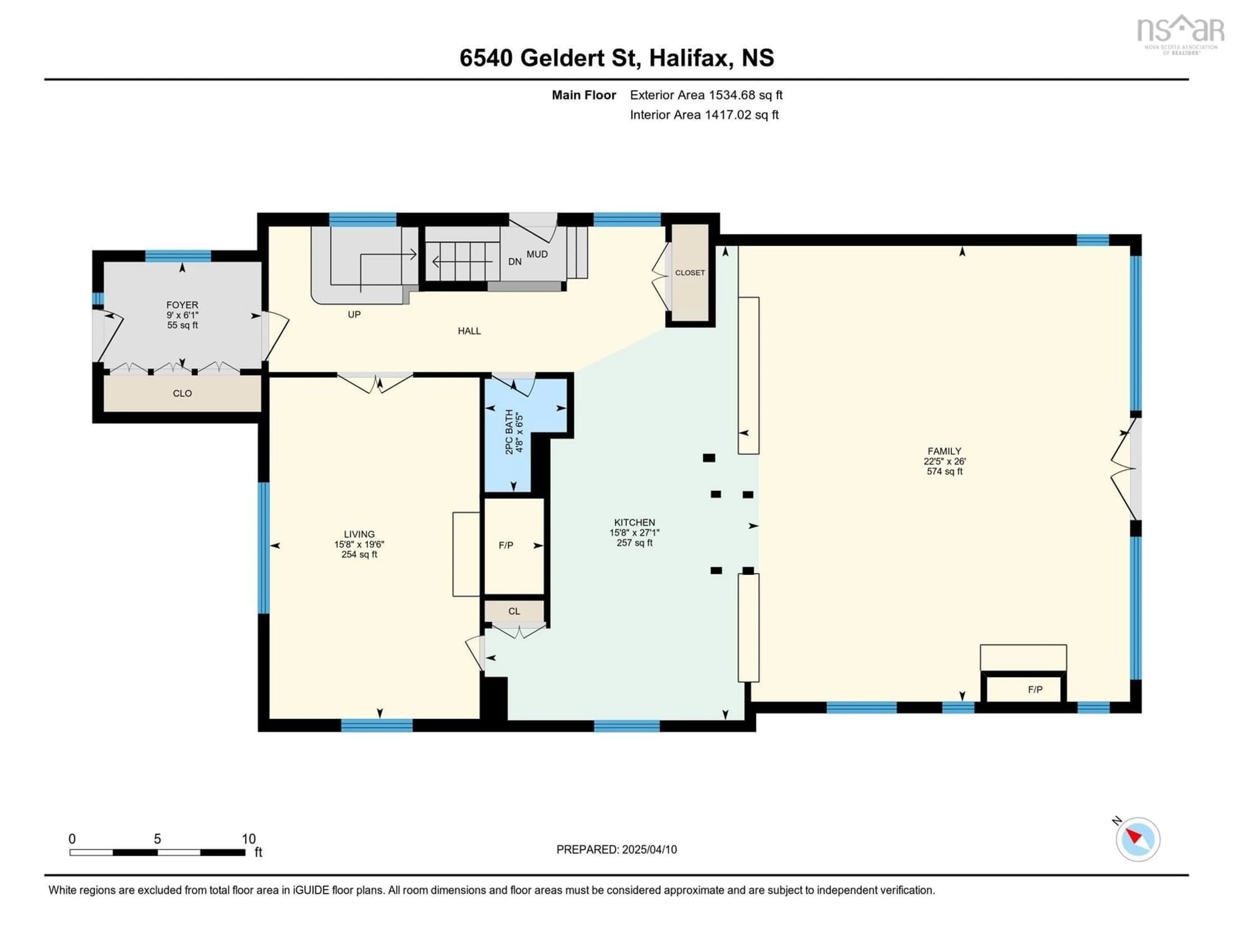 Floor plan for 6540 Geldert St, Halifax Nova Scotia B3H 2C8