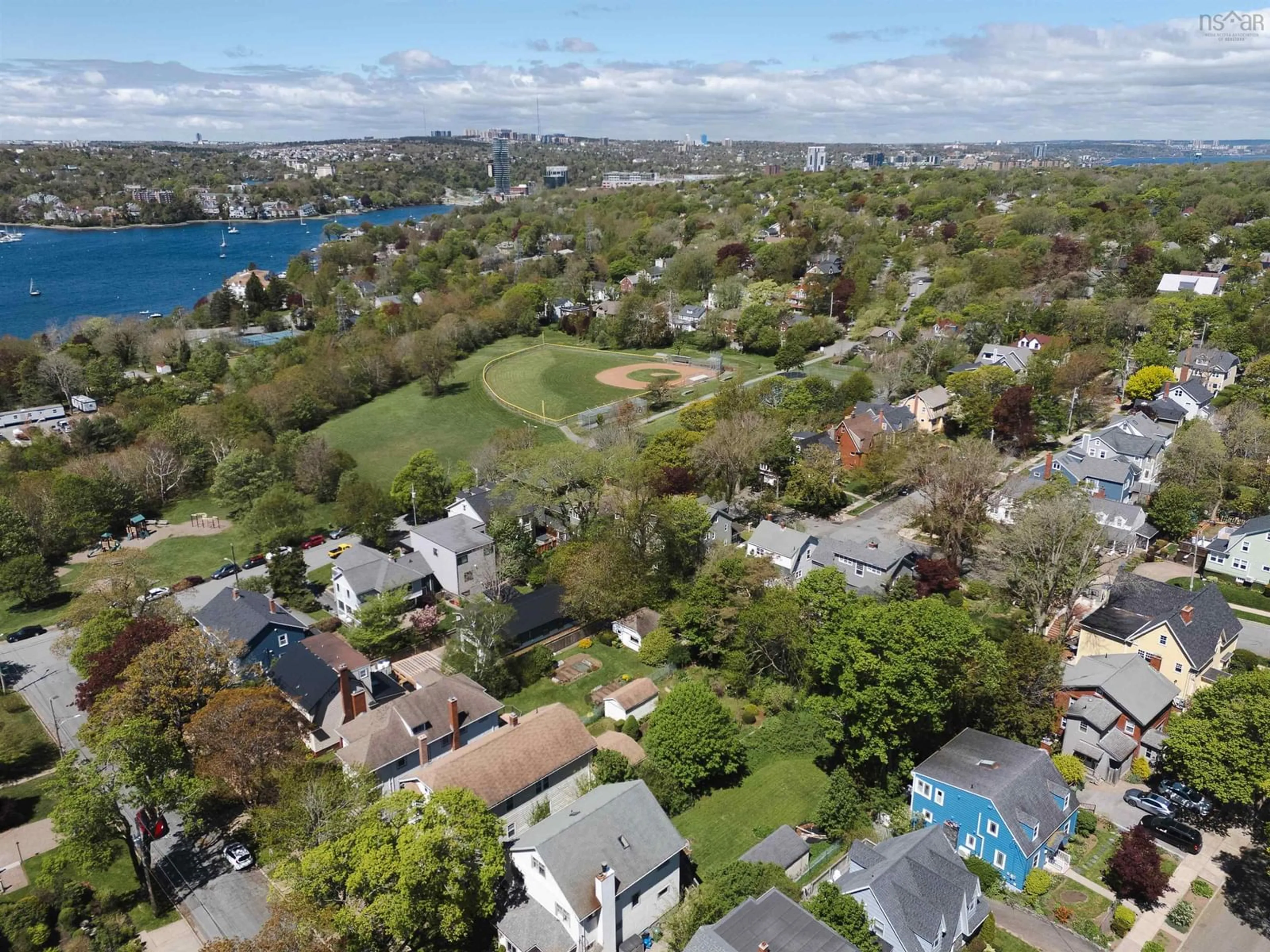 A pic from outside/outdoor area/front of a property/back of a property/a pic from drone, water/lake/river/ocean view for 6540 Geldert St, Halifax Nova Scotia B3H 2C8