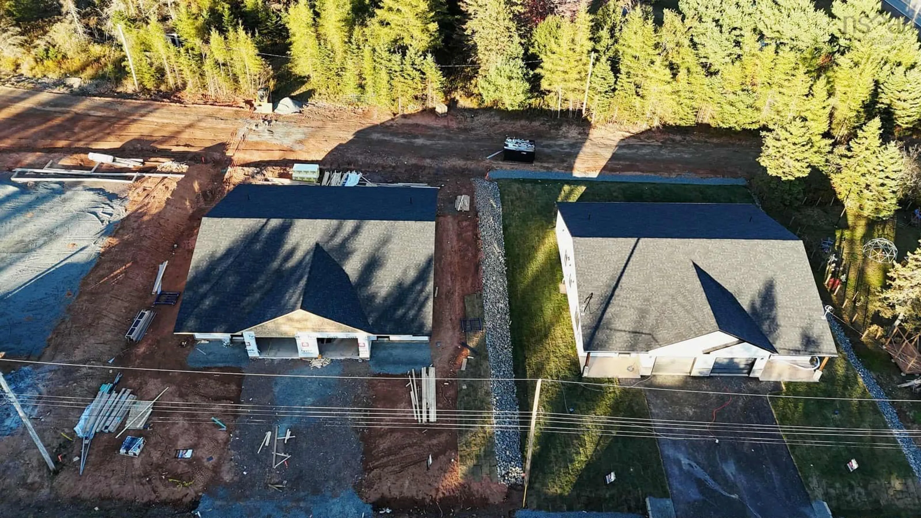 A pic from outside/outdoor area/front of a property/back of a property/a pic from drone, city buildings view from balcony for 22 Wild Rose Dr, East Mountain Nova Scotia B6L 2N3