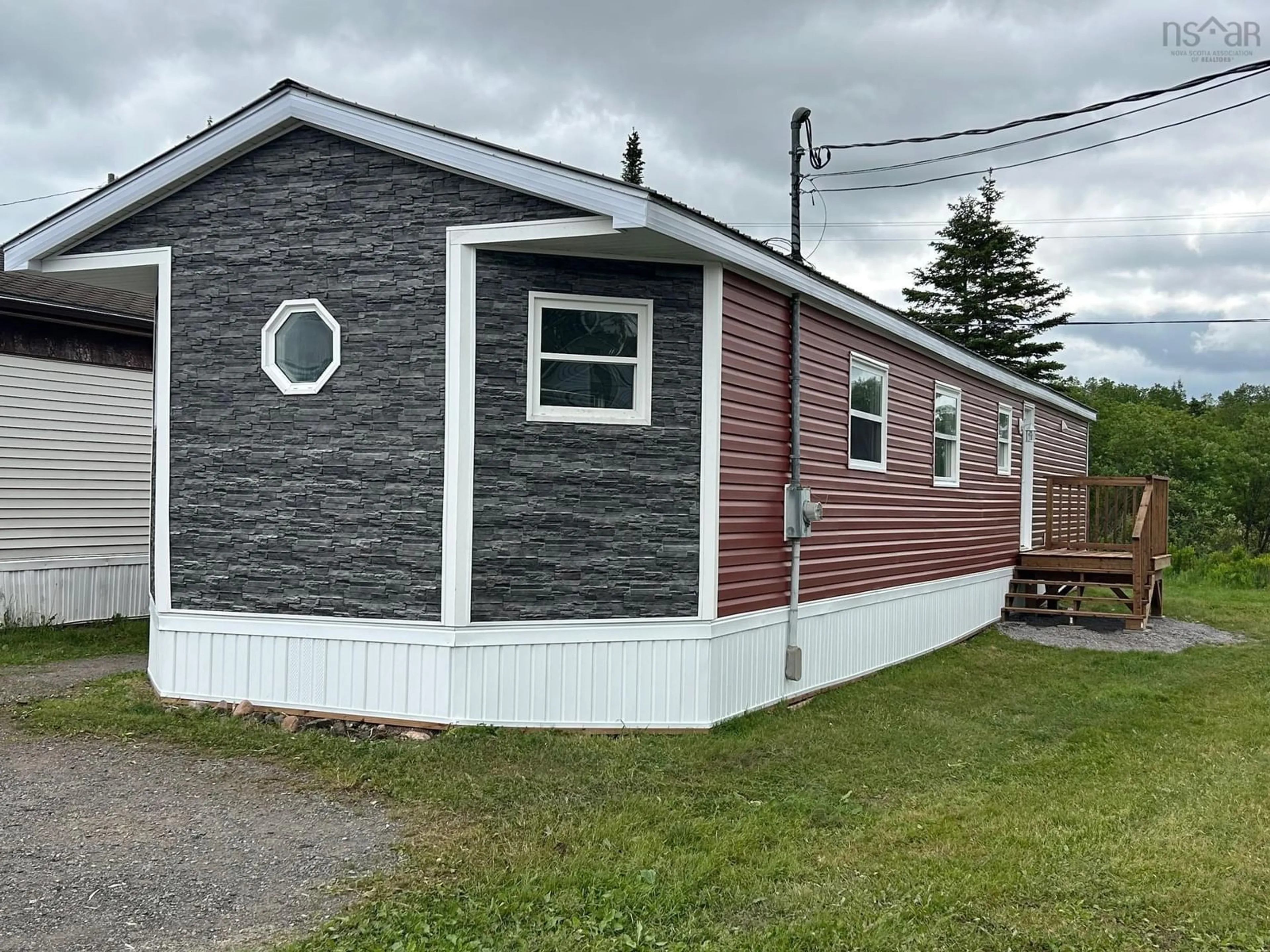 Home with vinyl exterior material, street for 1004 Evan's Way, Westville Nova Scotia B0K 2A0