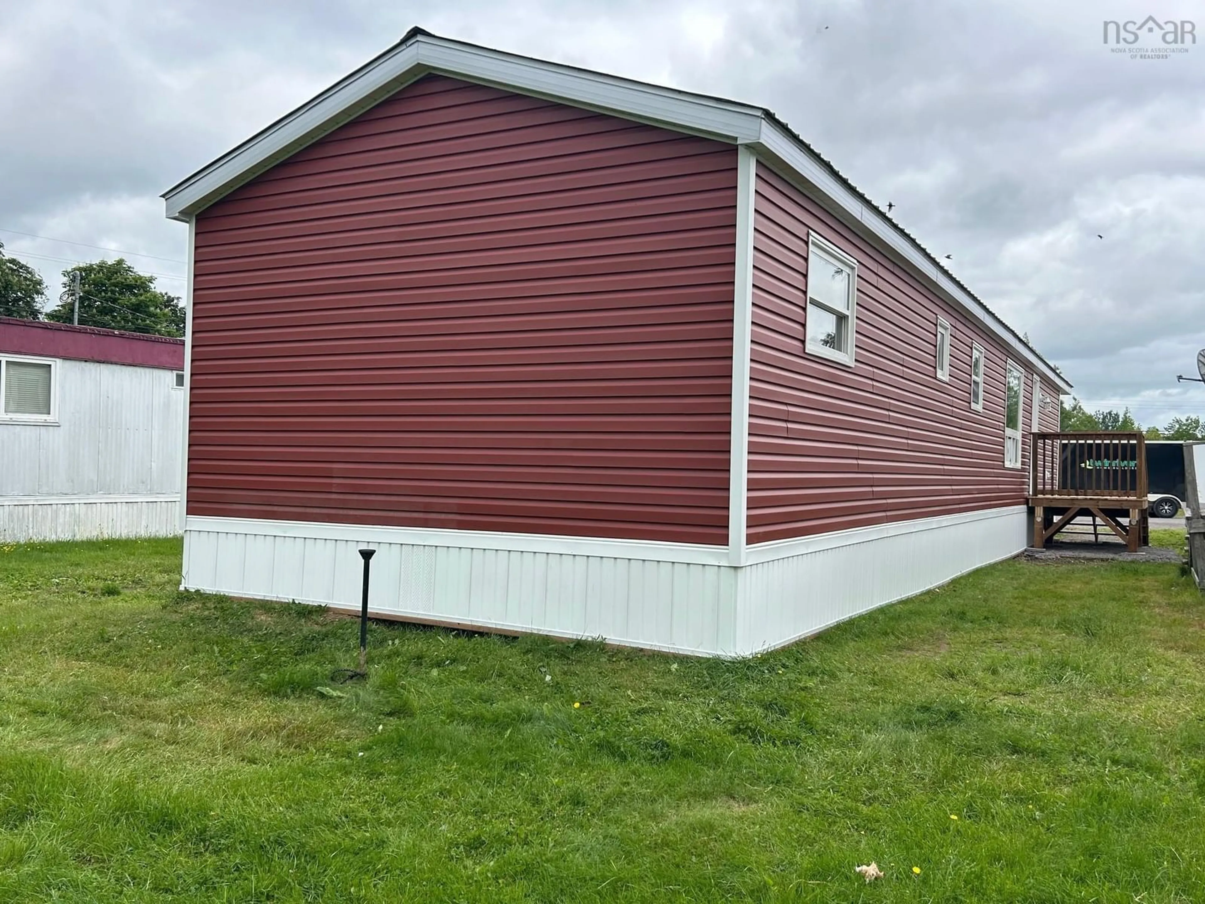 Home with vinyl exterior material, street for 1004 Evan's Way, Westville Nova Scotia B0K 2A0