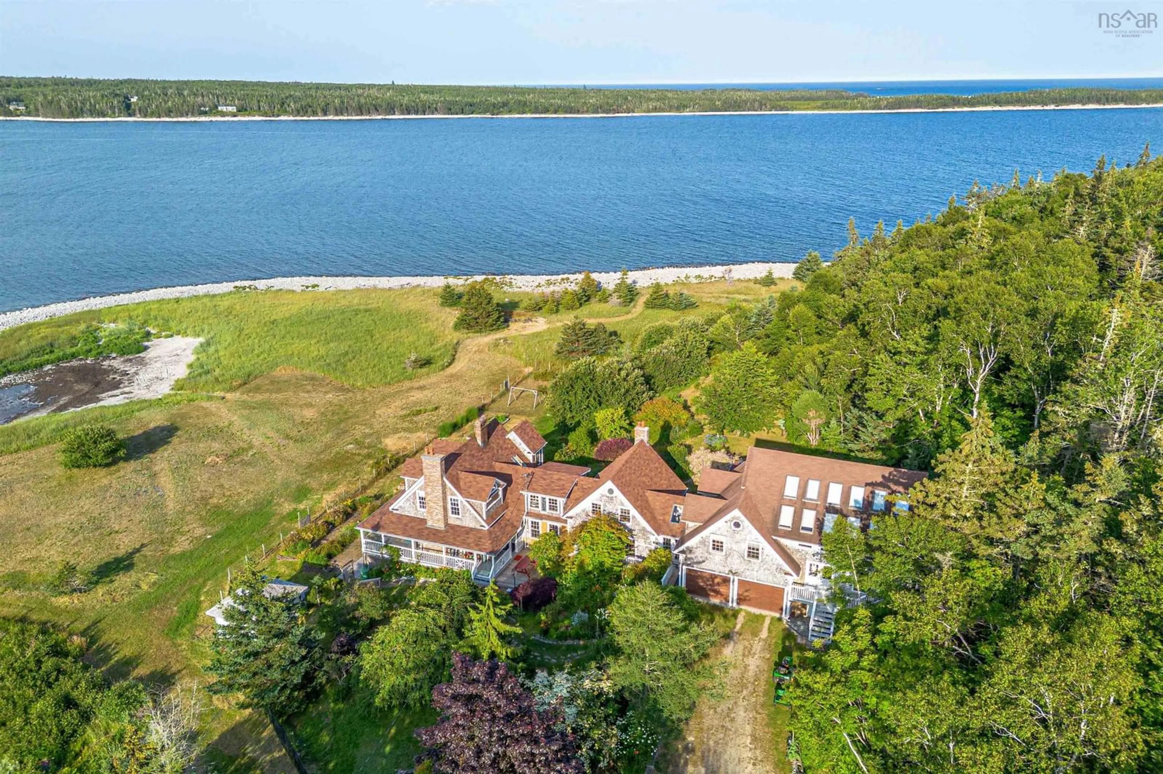 A pic from outside/outdoor area/front of a property/back of a property/a pic from drone, water/lake/river/ocean view for 1618 Mcleans Lake Rd, Port L'Hebert Nova Scotia B0T 1V0