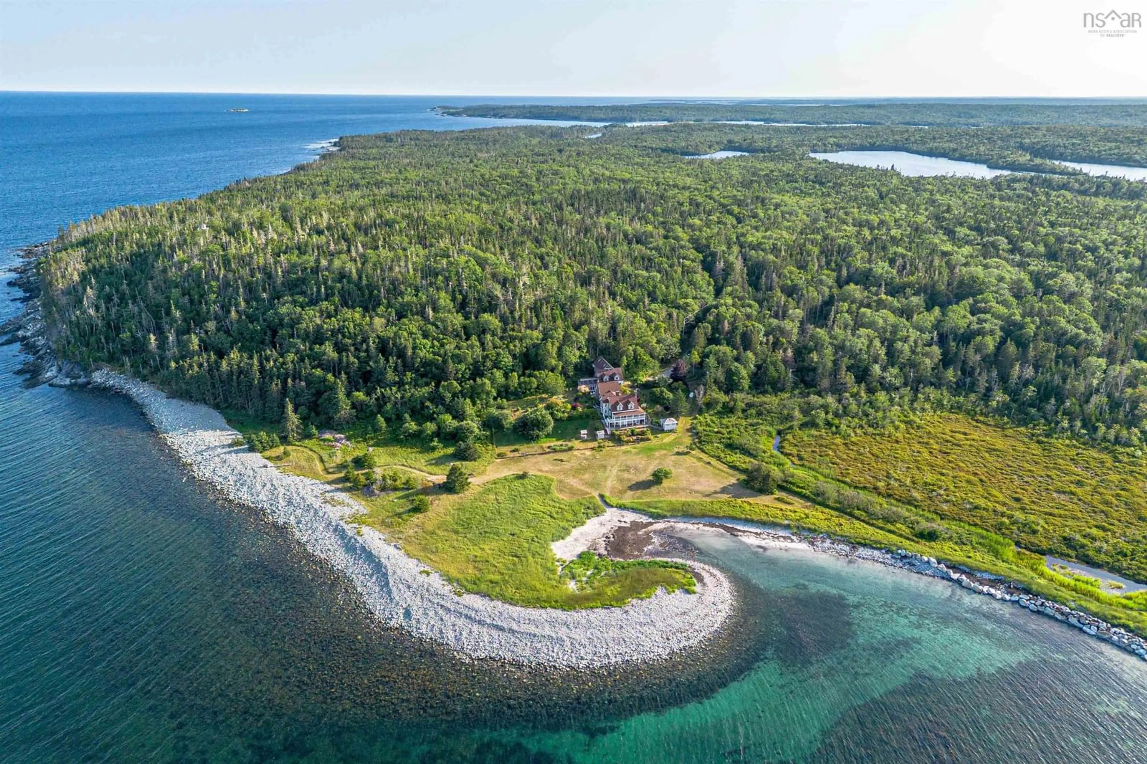 A pic from outside/outdoor area/front of a property/back of a property/a pic from drone, water/lake/river/ocean view for 1618 Mcleans Lake Rd, Port L'Hebert Nova Scotia B0T 1V0